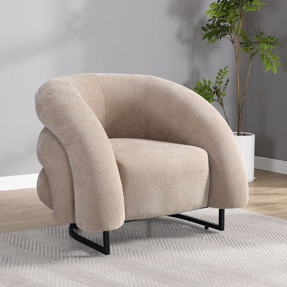 HOME DELUXE Loungesessel Sessel MACA Samtgewebe - 95 x 73 x 88 cm, Polsters günstig online kaufen