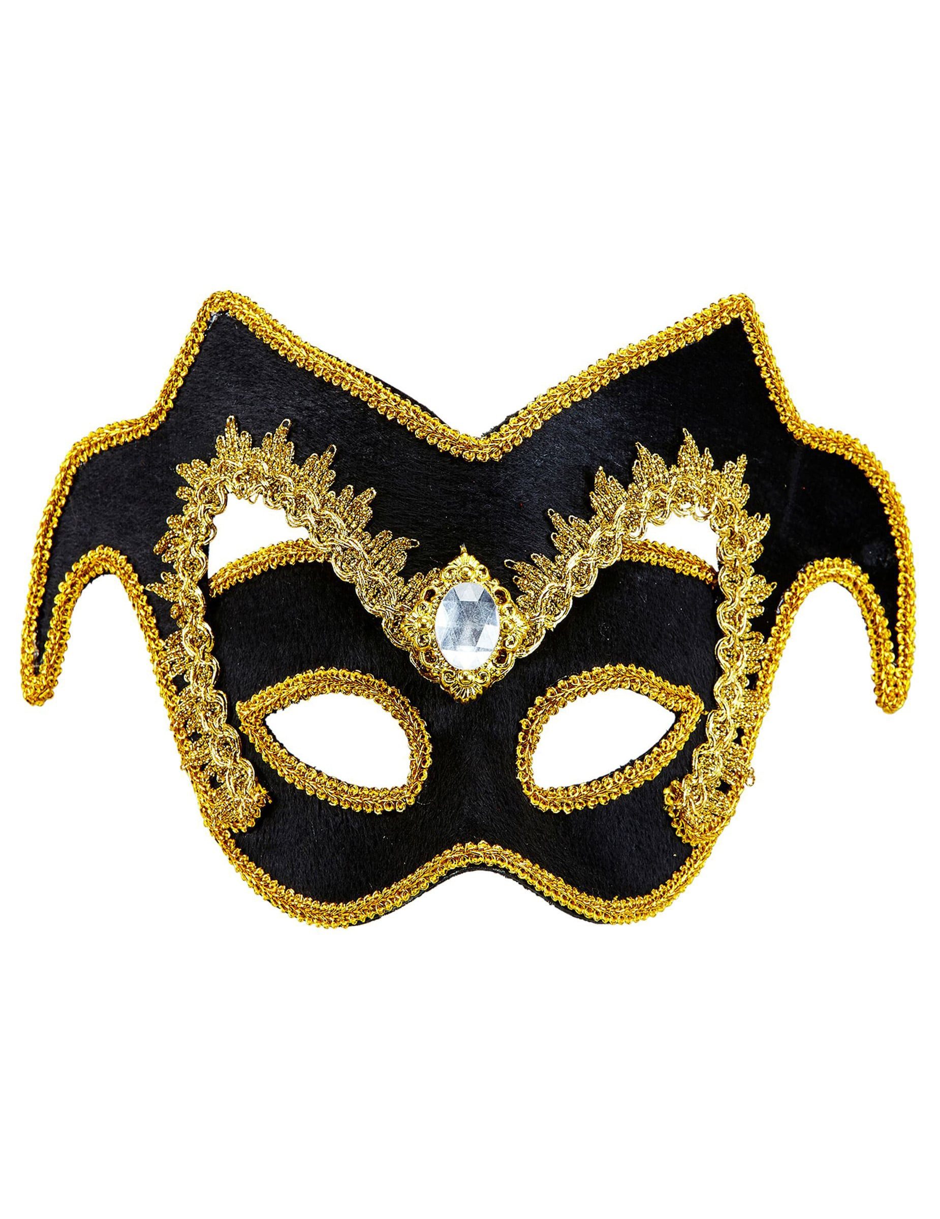 Widmann S.r.l. Kostüm Venezianische Halbmaske gol-schwarz