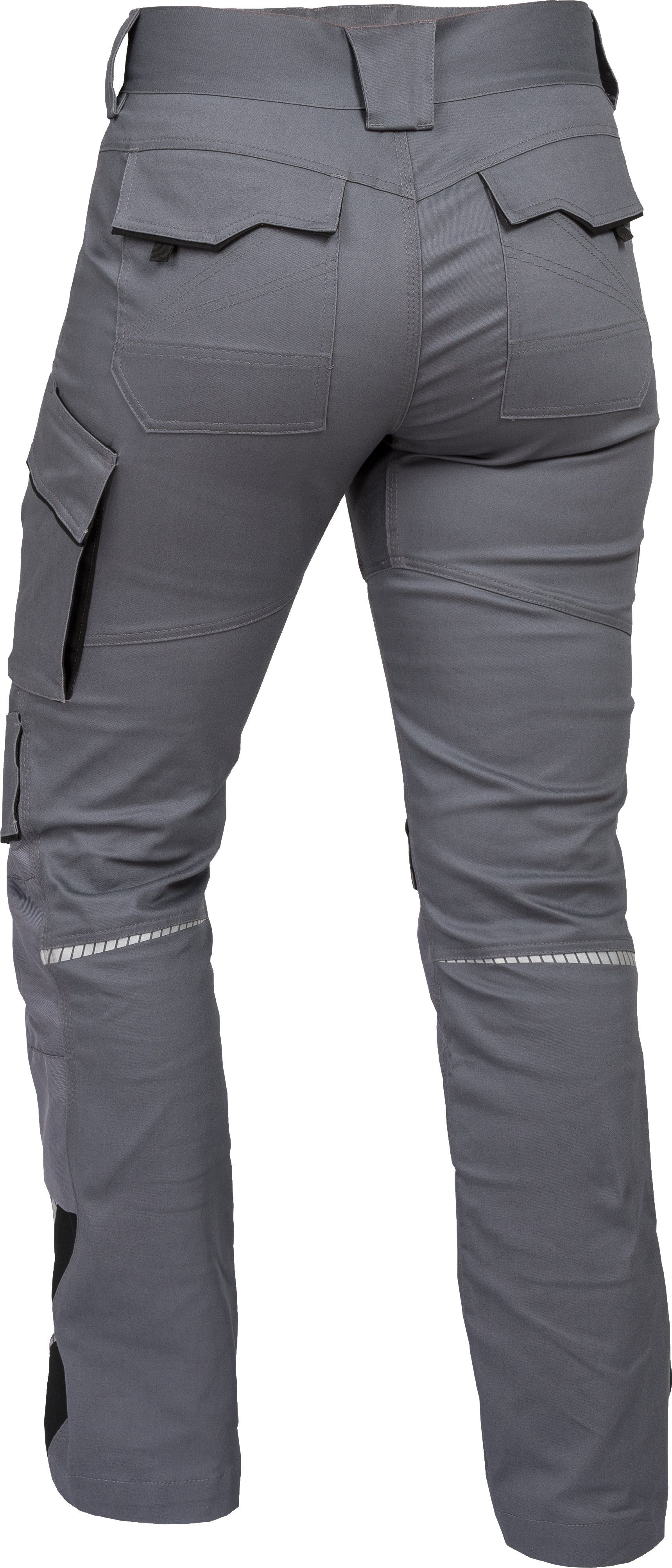 Leibwächter Arbeitshose Damen Flex-line Arbeitshose mit Reflektoren und femininer Passform (Ergonomische Passform mit Reflektoren, Funktionshose für Handwerk, Lager und Montage) Cargohose mit 290 g/m²