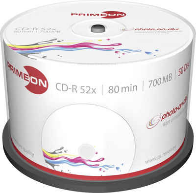 PRIMEON »PRIMEON CD-R 700MB 52x Photo-on-Disc 50er Cakebox« externer Speicher (700 GB)