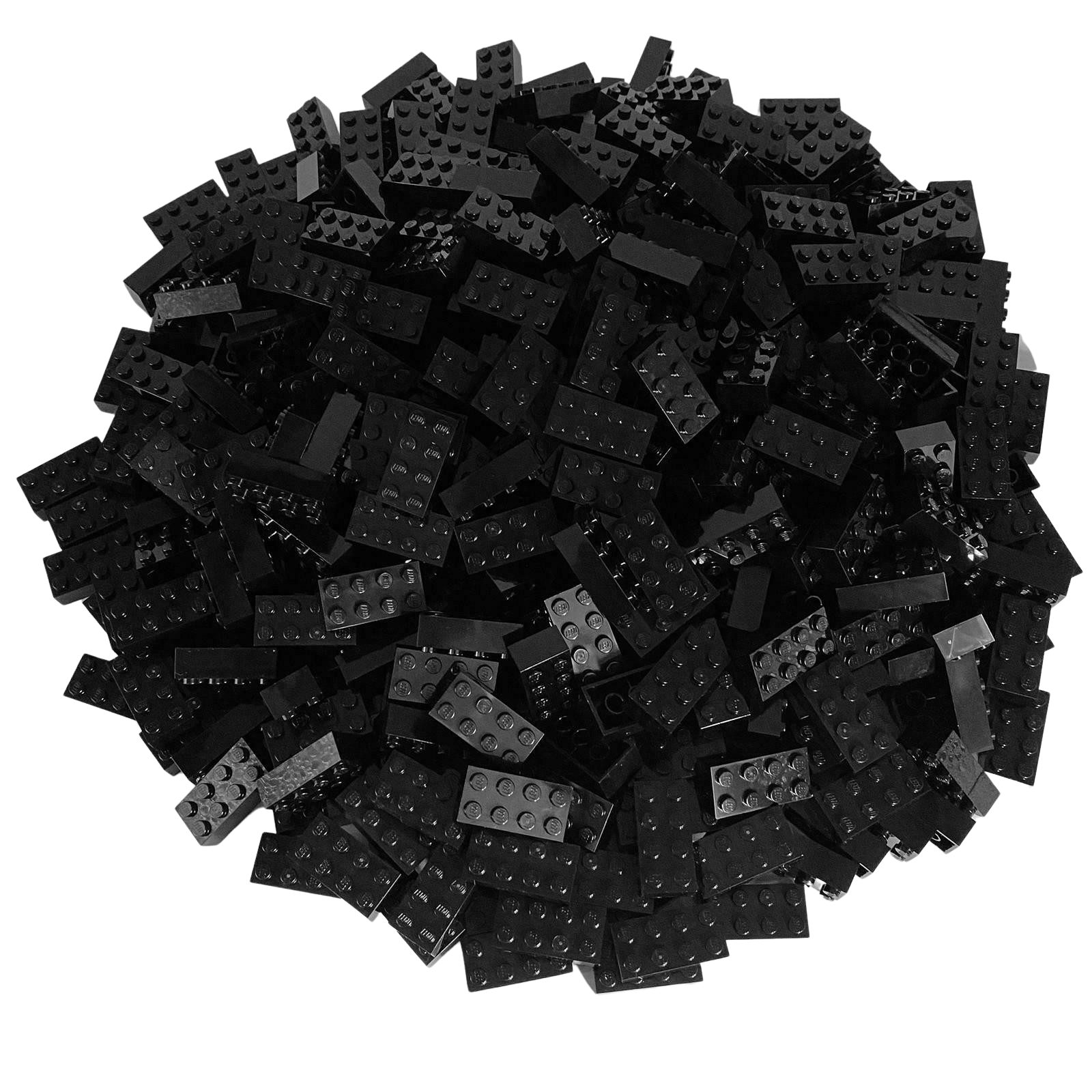 LEGO® Spielbausteine LEGO® 2x4 Steine Hochsteine Schwarz - 3001 NEU! Menge 100x, (Creativ-Set, 100 St), Made in Europe
