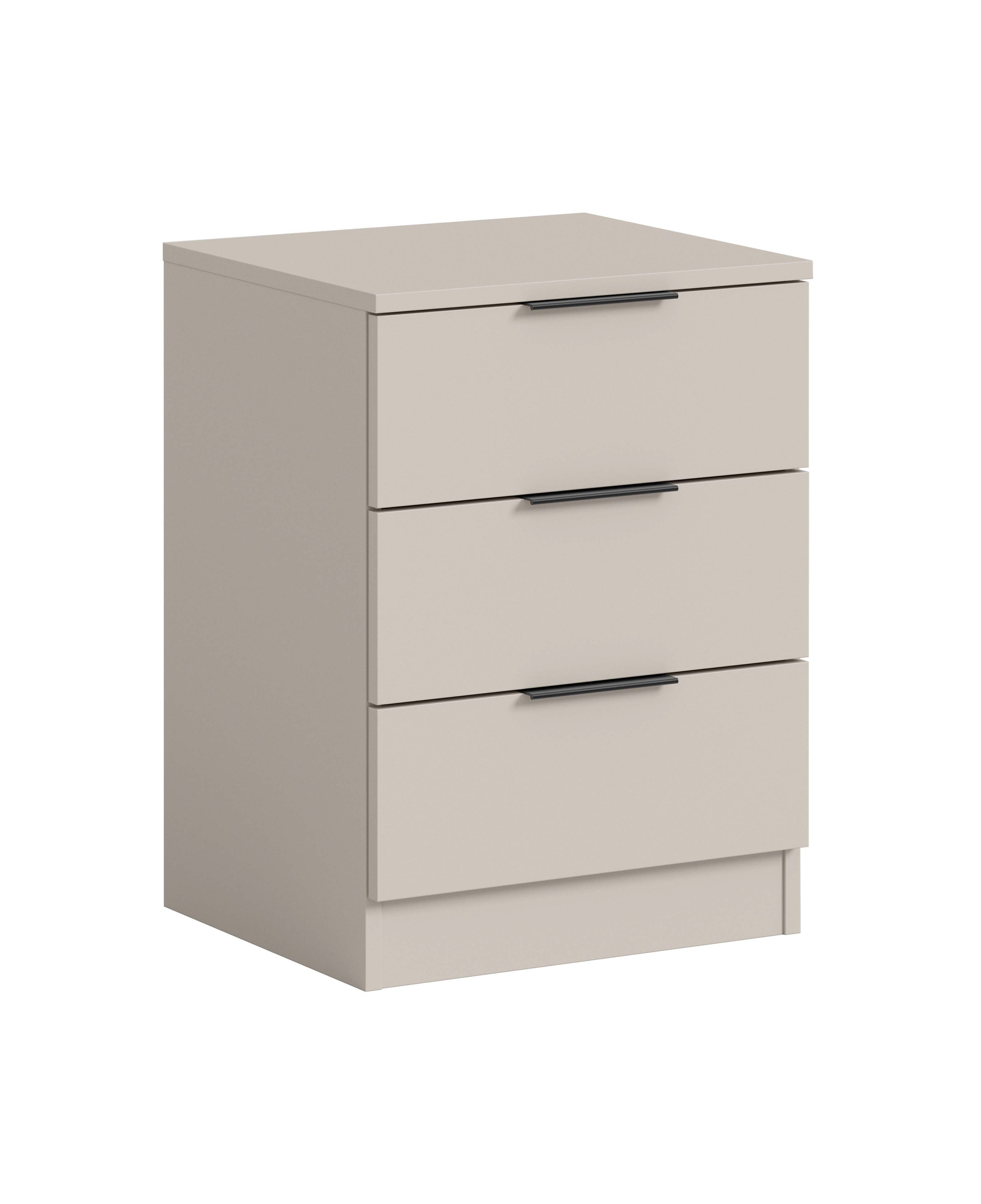 furnling Nachtkommode Kovena, mit 3 Schubladen, pflegeleichte MDF-Front, kratzfest, Höhe 60 cm