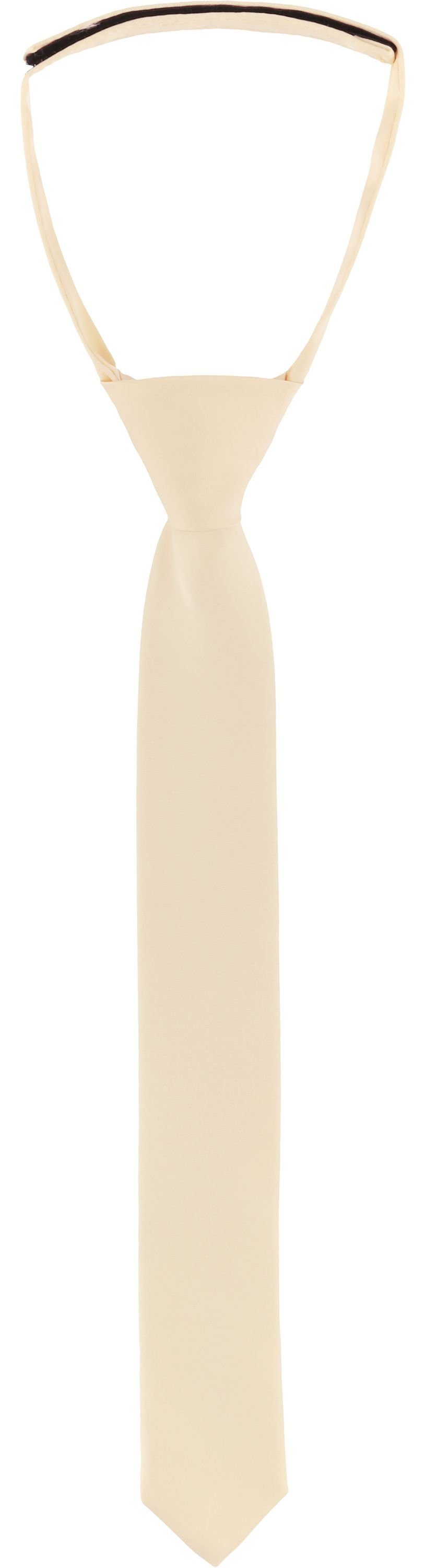 Ladeheid Krawatte Kinder Jungen Krawatte KJ (31cm x 4cm) (Set, 1-St) Ecru