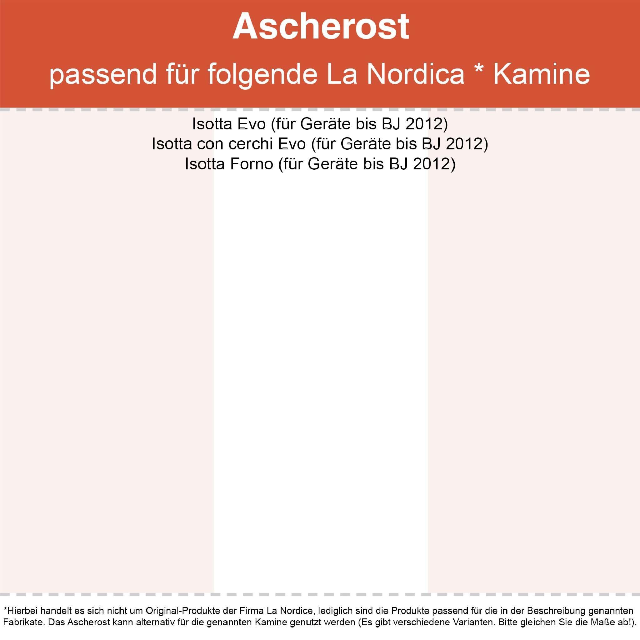 Feuerfest 123 GmbH Grillrost Kaminrost / Ascherost 420x245x15mm passend für La Nordica**