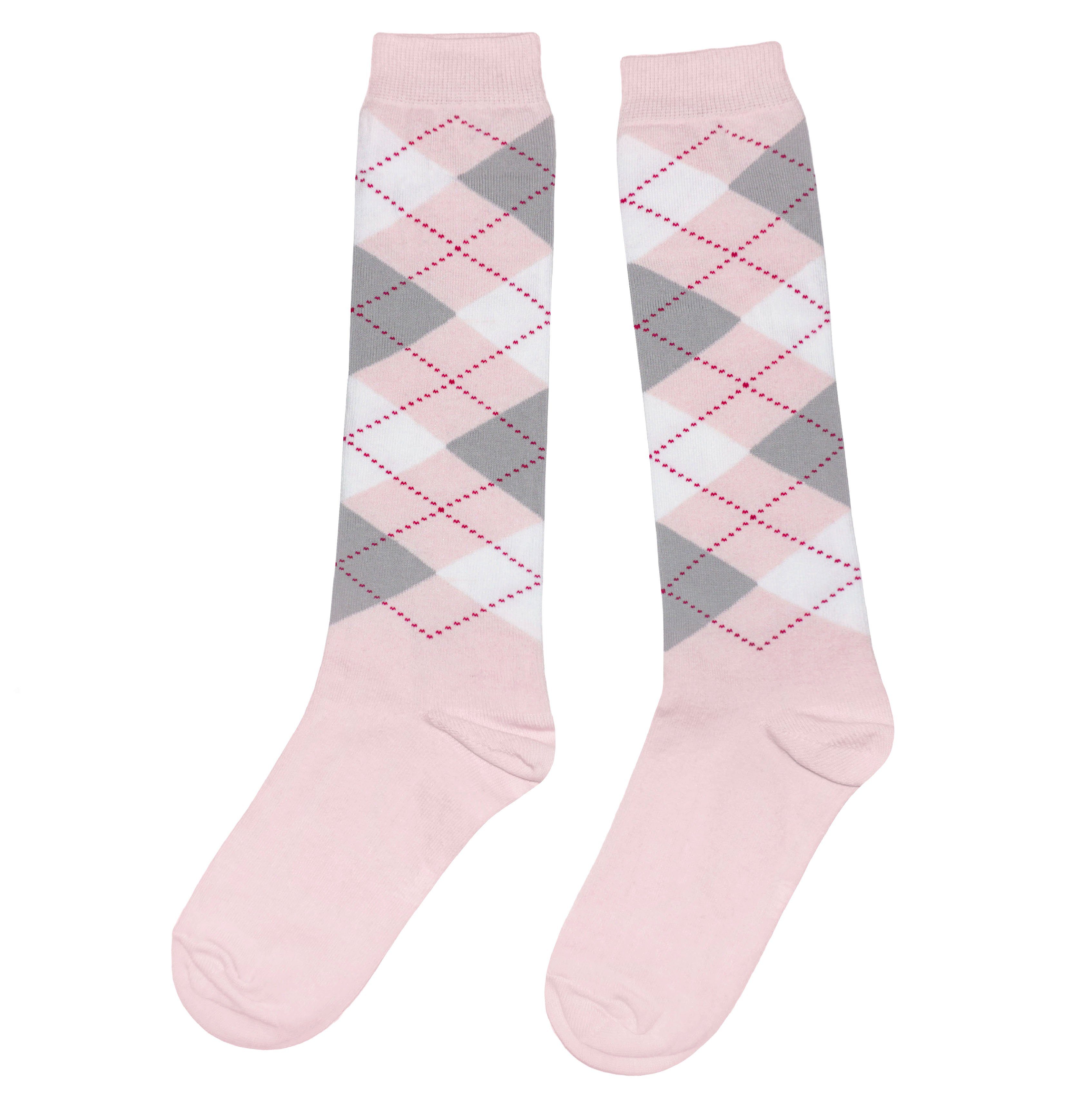 Kniestrümpfe Kinder und Damen Kniestrümpfe >>Argyle College<< weiche Baumwolle