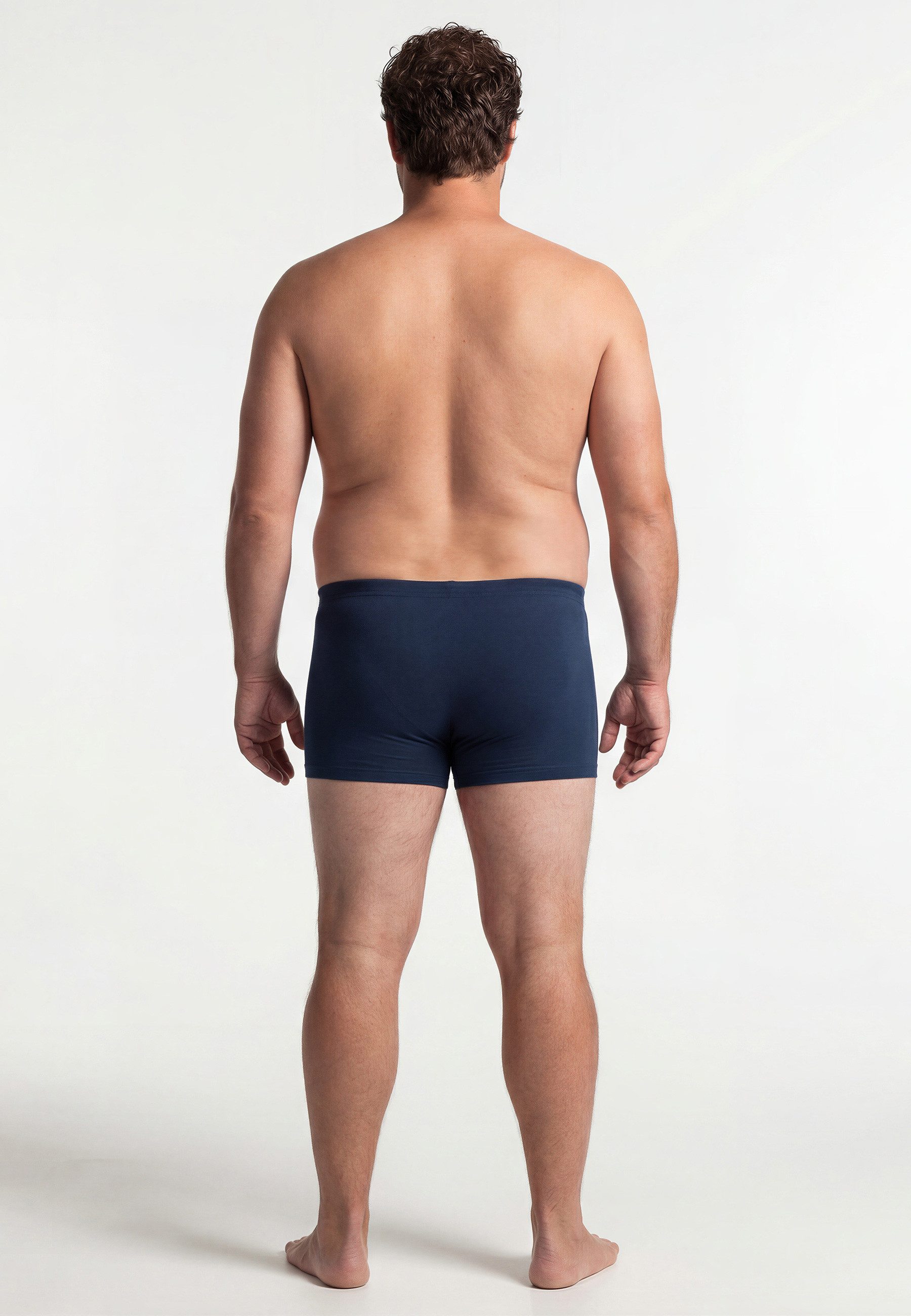 CECEBA Boxershorts CECEBA Herren Pants blau uni 2er Pack (2-St)