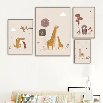Color Design Poster, (6er Set), Bilder für Kinderzimmer Wohnzimmer Flur Küche Schlafzimmer, Dekoration Wandbild ohne Rahmen, gedruckt auf Premium Papier, ECO verpackt ohne Plastik, Made in Germany, Modell A452