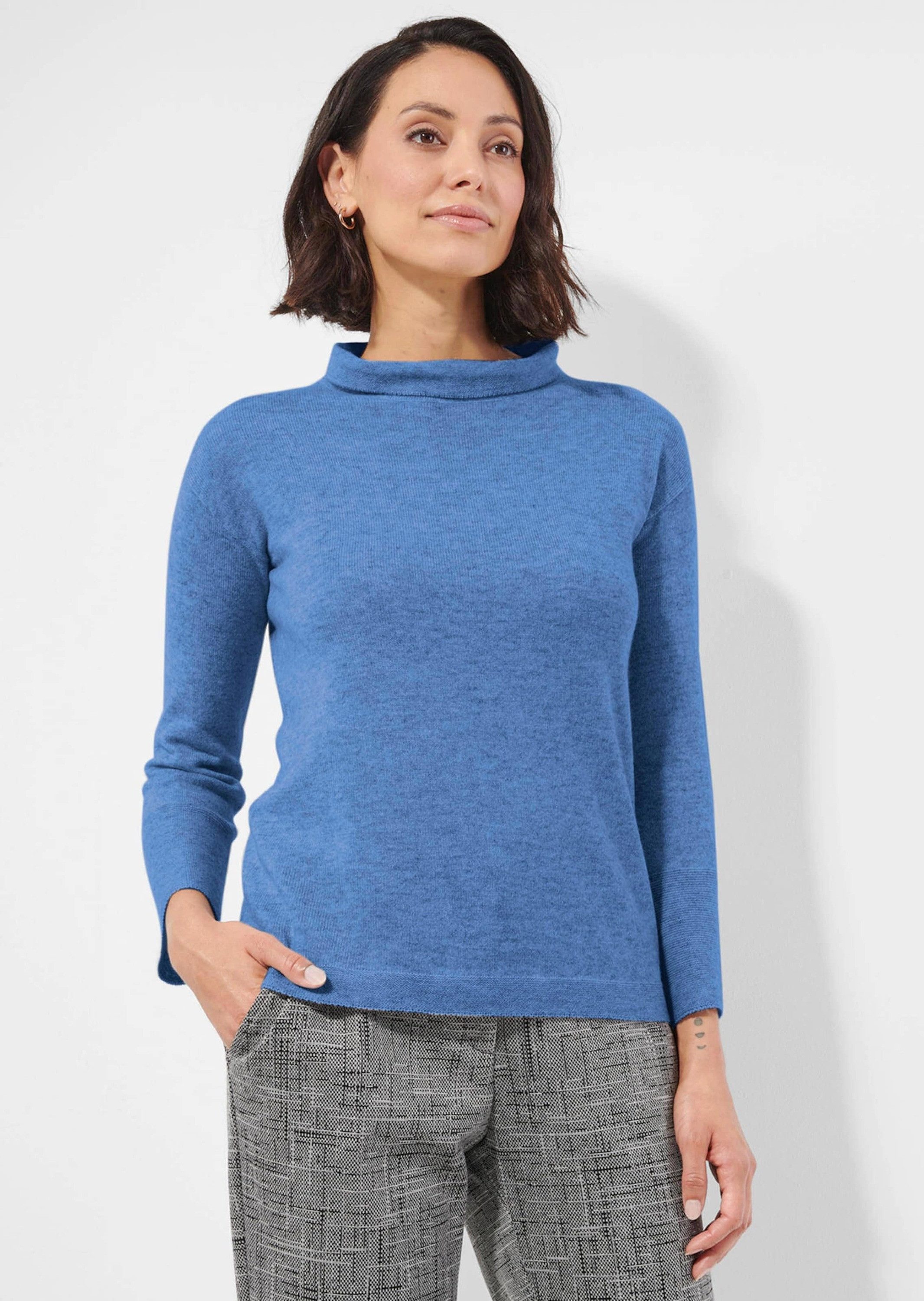 Alba Moda Strickpullover Pullover mit Stehkragen günstig online kaufen