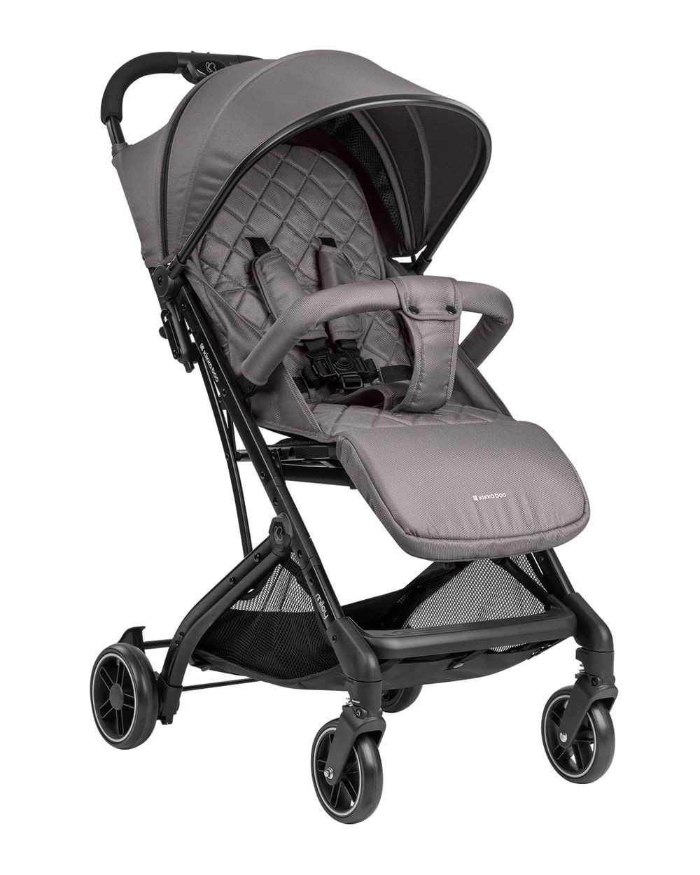 Kikkaboo Kinder-Buggy Kinderwagen Miley mit Fußsack, Fußstütze verstellbar, klappbar, Korb