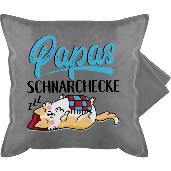 Kissenbezug Papas Schnarchecke - schwarz/blau - Vatertagsgeschenk Kissen - Bedruckte Kissenhülle Kissen ohne Füllung Shirtracer (1 Stück)