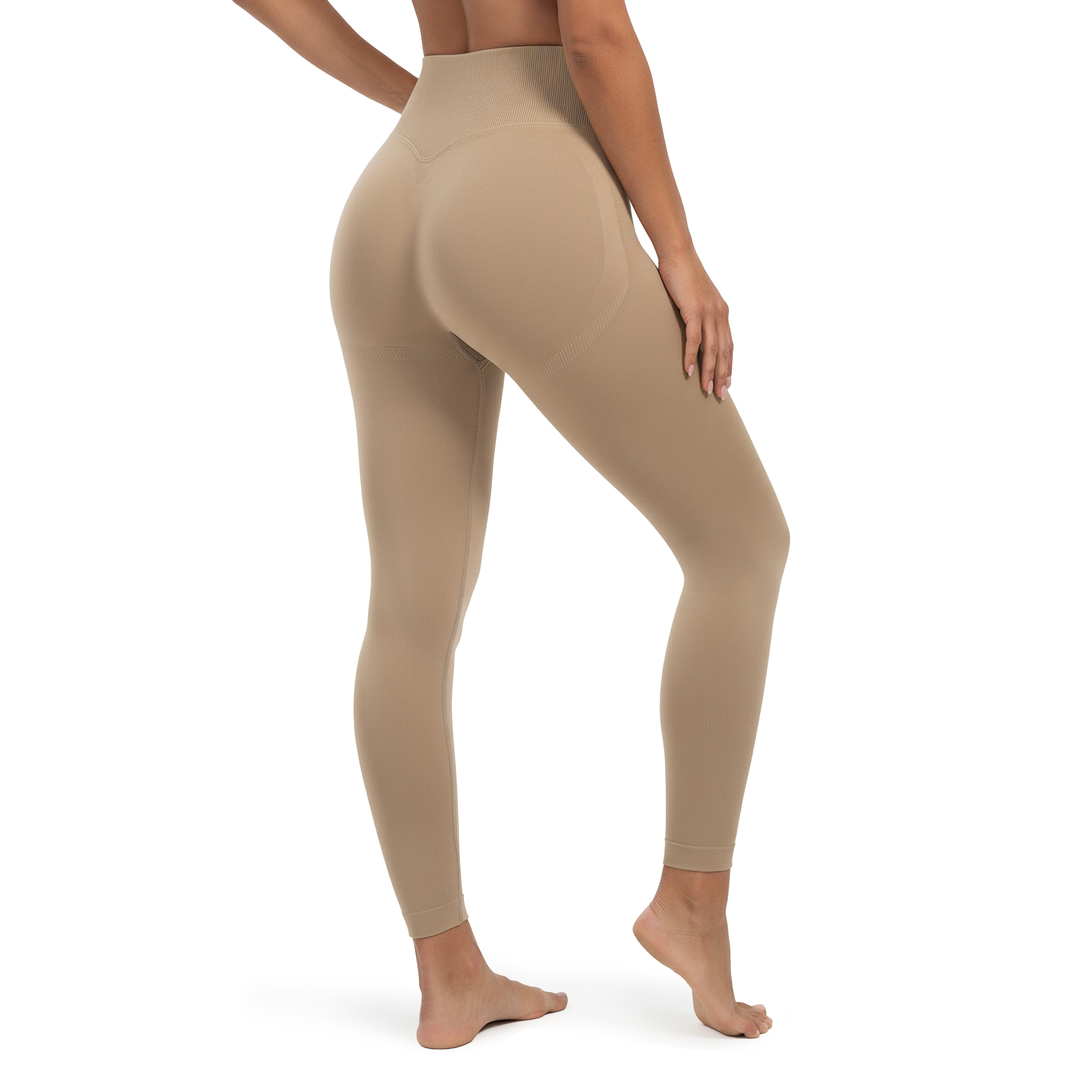 Smilodox Leggings Elin, Butt Lift Sporthose, Highwaist V-Shape Gym Leggings Shaped Fit Squatproof Seamless Trainingshose Sport Yoga Alltag