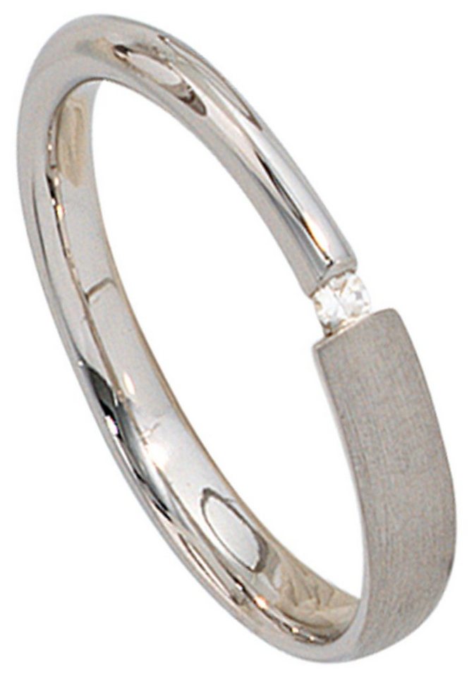 JOBO Diamantring, 925 Silber mit 1 Diama... JOBO Diamantring, 925 Silber mit 1 Diama...