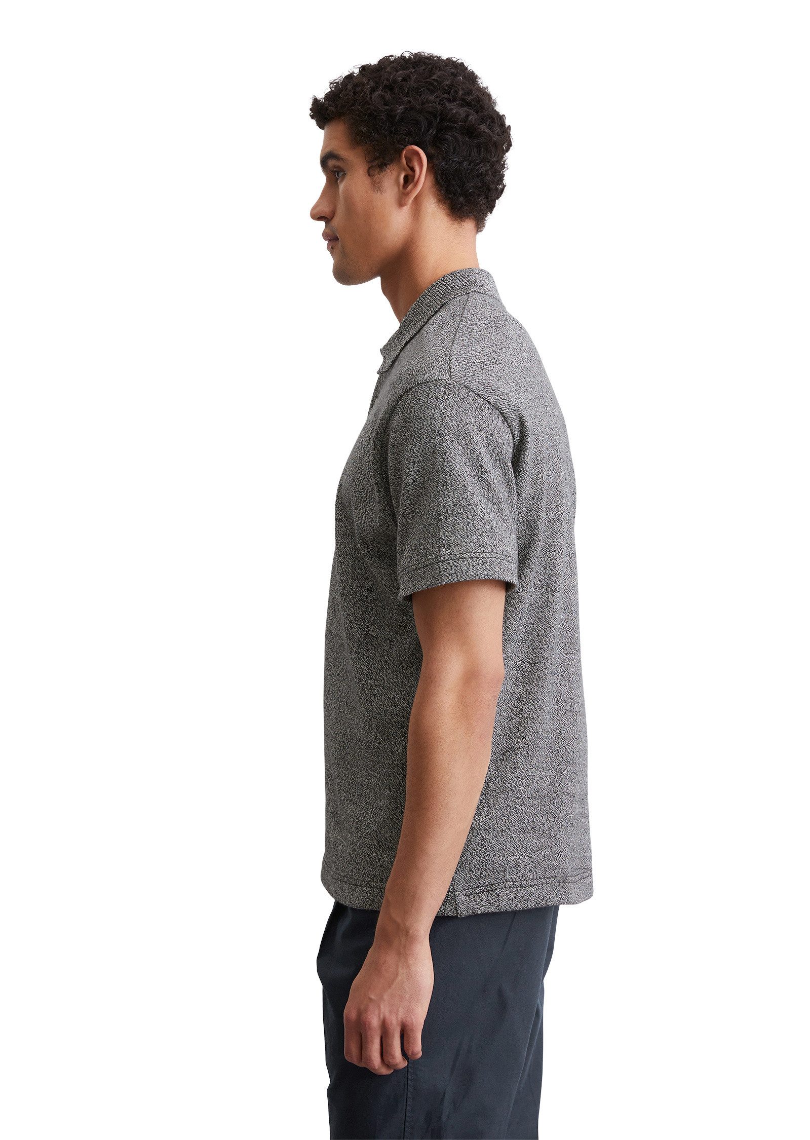 Marc O'Polo Poloshirt aus garngefärbtem Mouliné-Garn günstig online kaufen