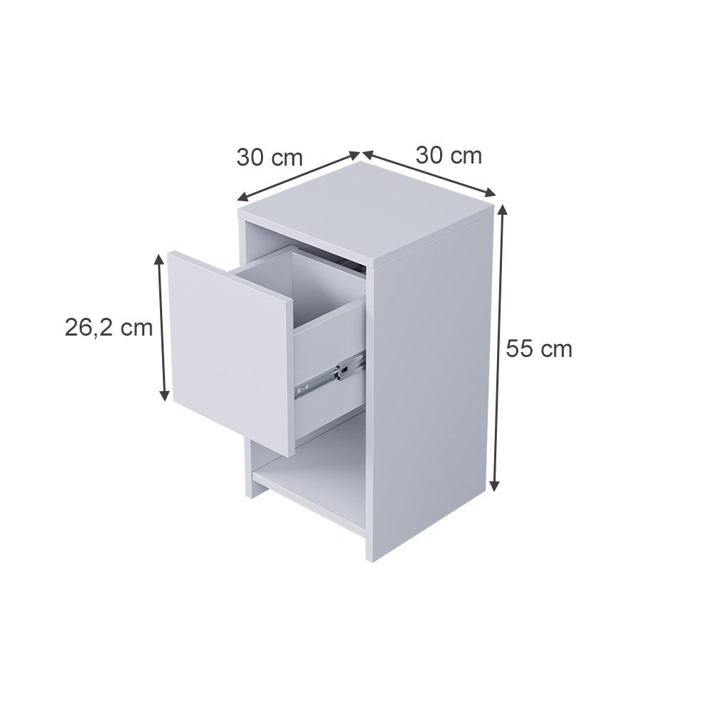 Vicco Nachtschrank Evo, Weiß, 2er Set günstig online kaufen