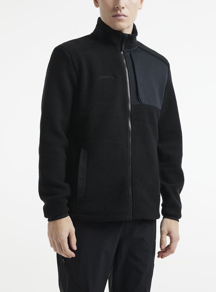 Fleecejacke ADV Explore Pile (100% Polyester, warm, weich) schwarz Herren