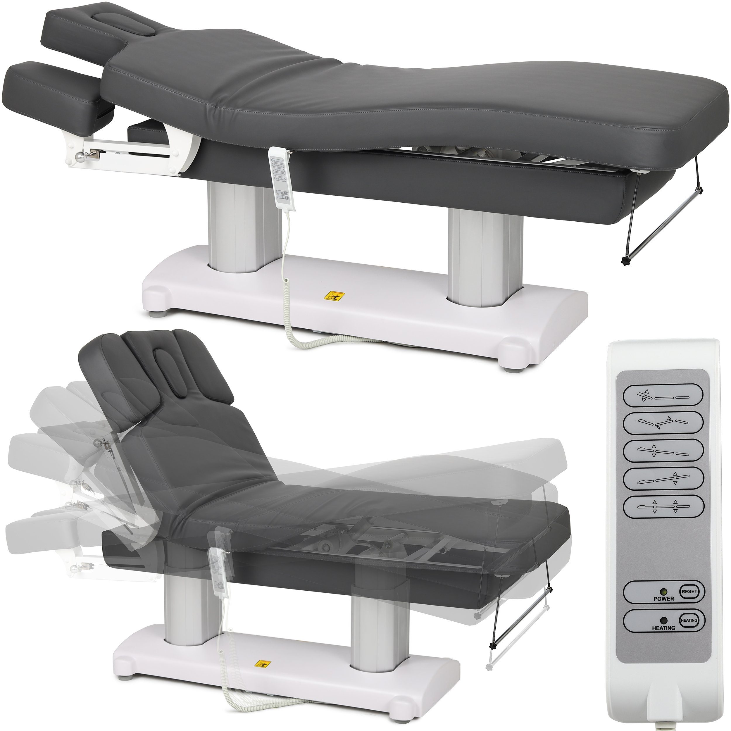 Habys Massageliege Gemini Flex Elektrisch mit Heizung 4 Motoren Handfernbedienung