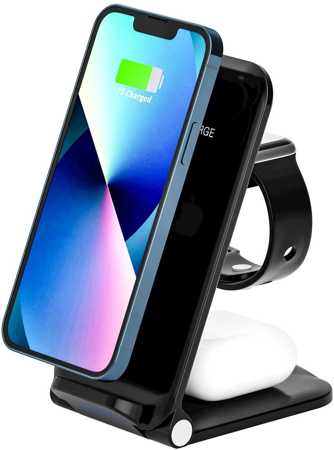 M2-Tec 3in1 Wireless Ladegerät Ladestation (1-tlg., 15W Wireless Charging)