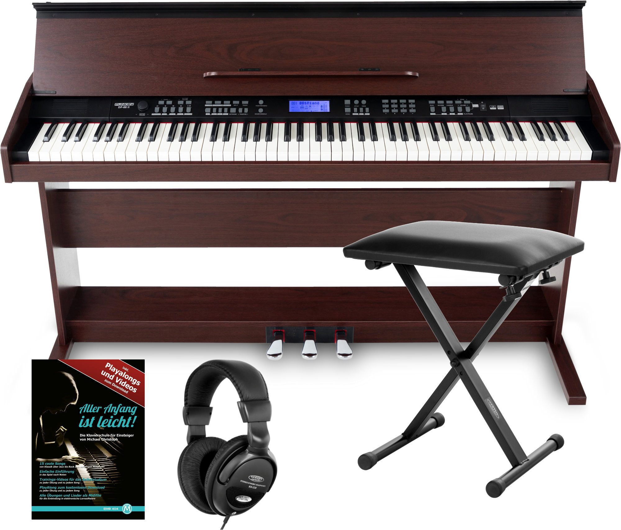 Digitalpiano DP-88 II E-Piano mit 88 anschlagsdynamische Tasten