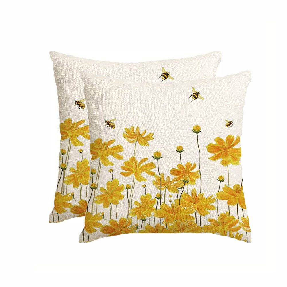 Diwzbyn Kissenbezug Outdoor-Kissenbezug 45 × 45 cm, dekorativer Kissenbezug, (1 Stück), sommerlicher Sofakissenbezug, ideal für Garten, Balkon und Sofa