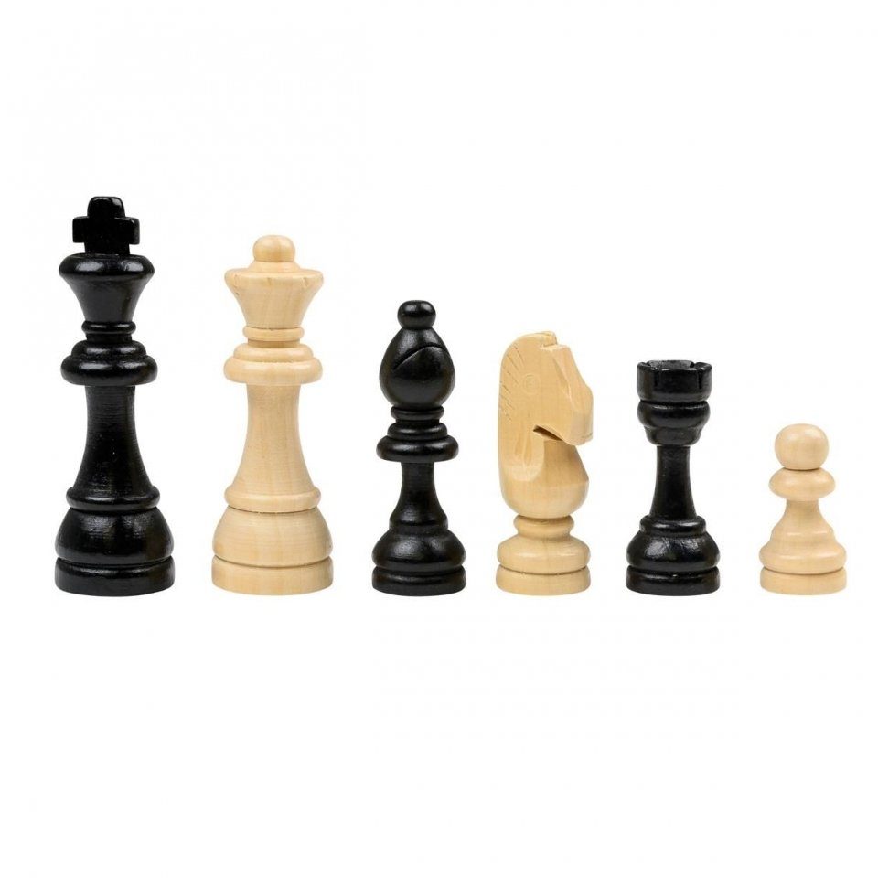 Philos Spiel, Schach mit 50 - - Backgammon mm Tragegriff Feld Dame Set