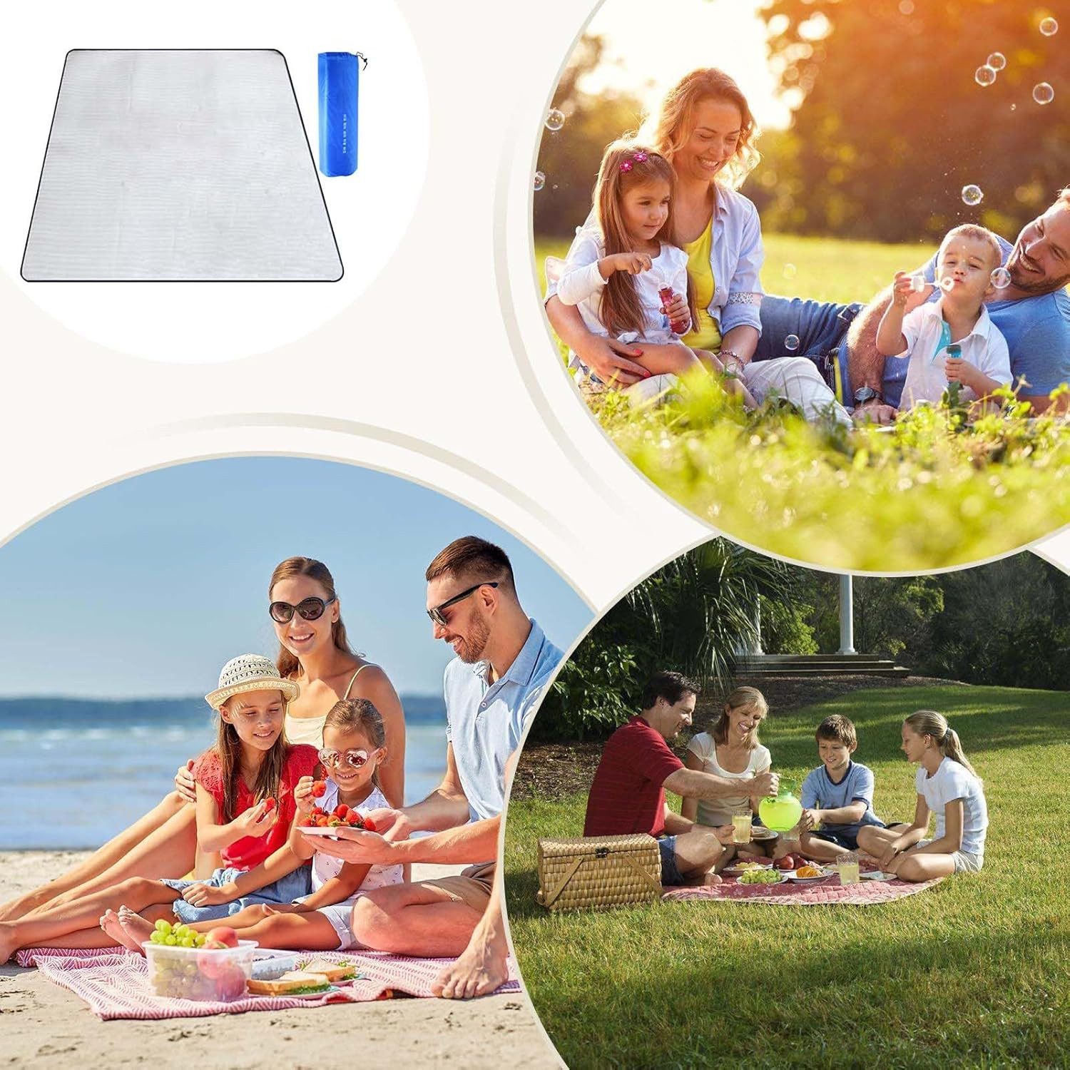 FELIXLEO Isomatte Alufolie Isoliermatte Wasserdichte Campingmatte, (1-tlg) – Bild 4 von 5
