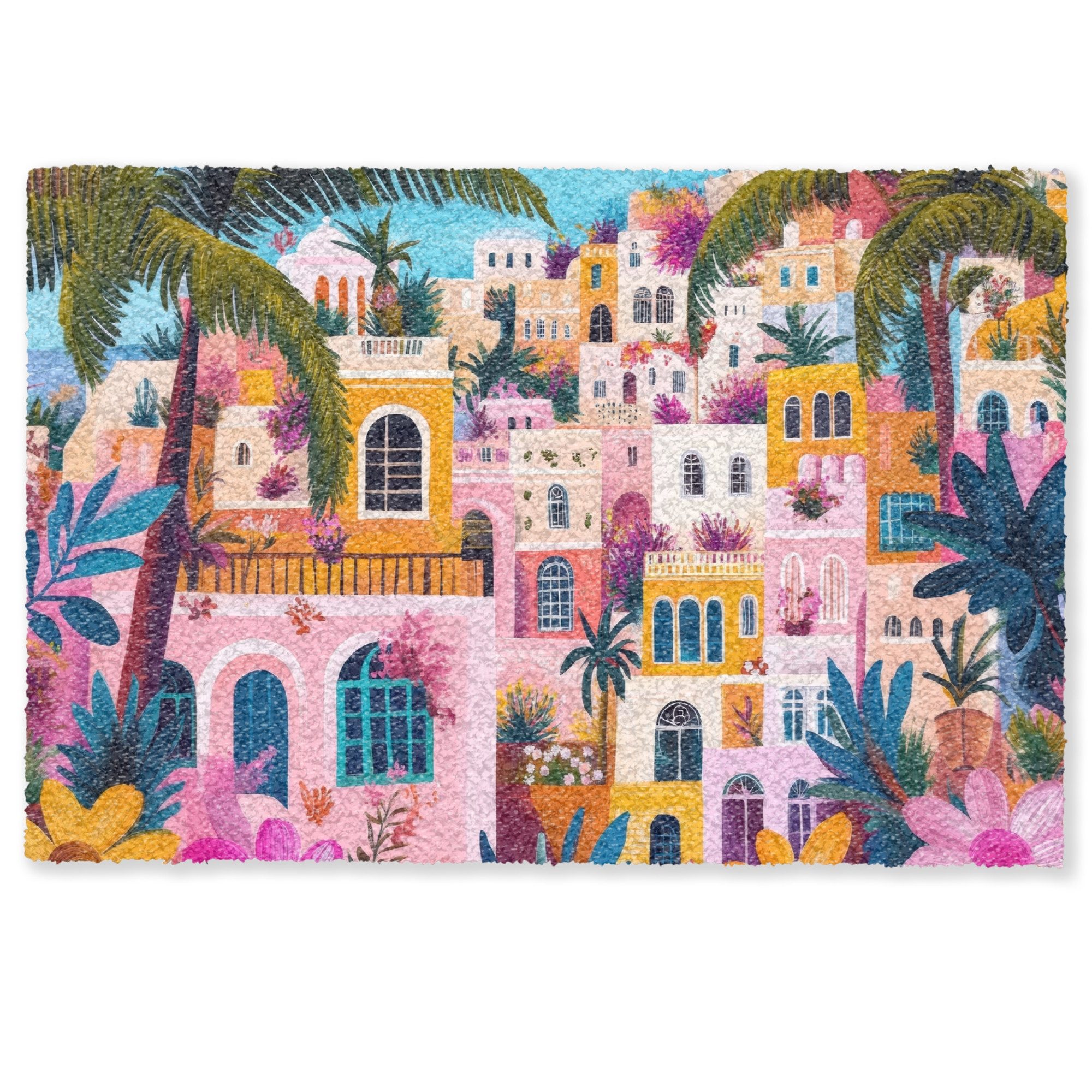 MuchoWow Fußmatte Bunt - Rosa - günstig online kaufen