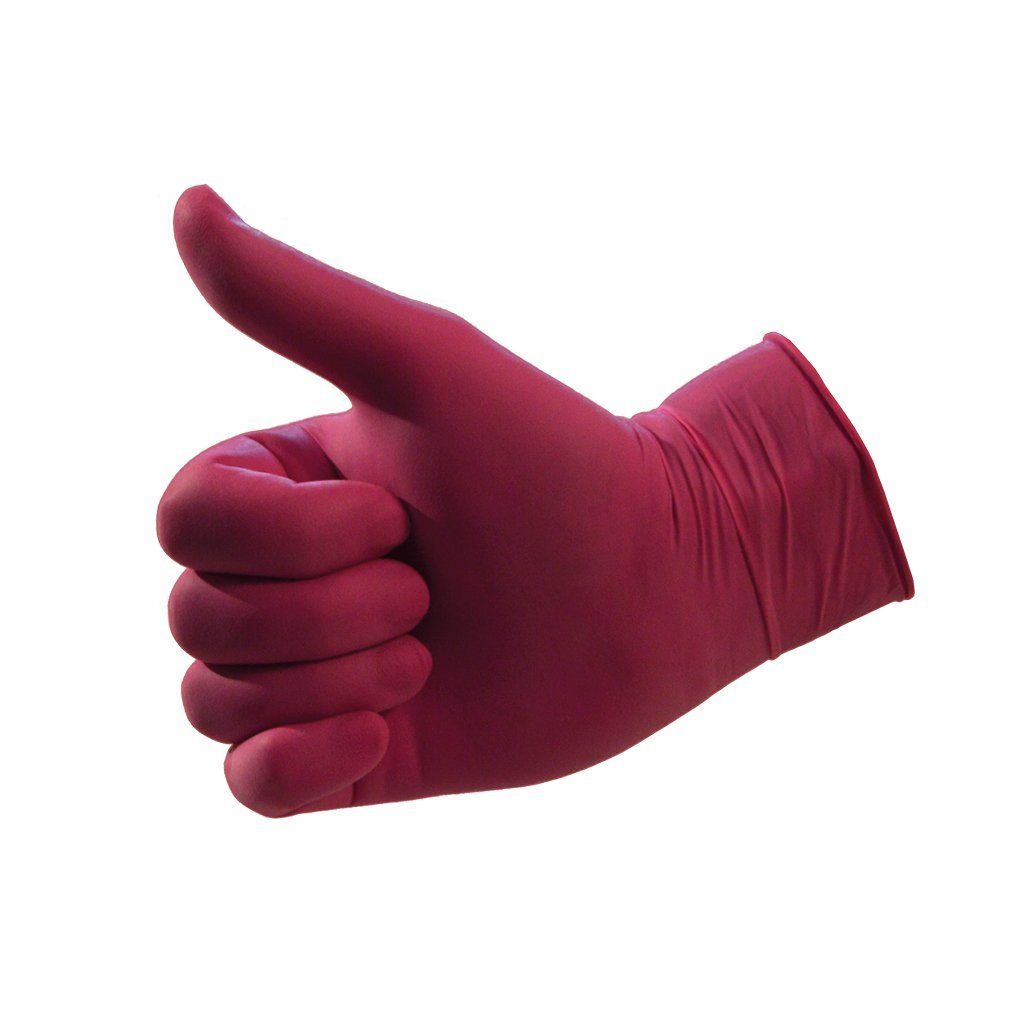 HYPOTEX® Bordeaux Latexhandschuh, 100 Touch, Stück Latexhandschuhe Hypotex