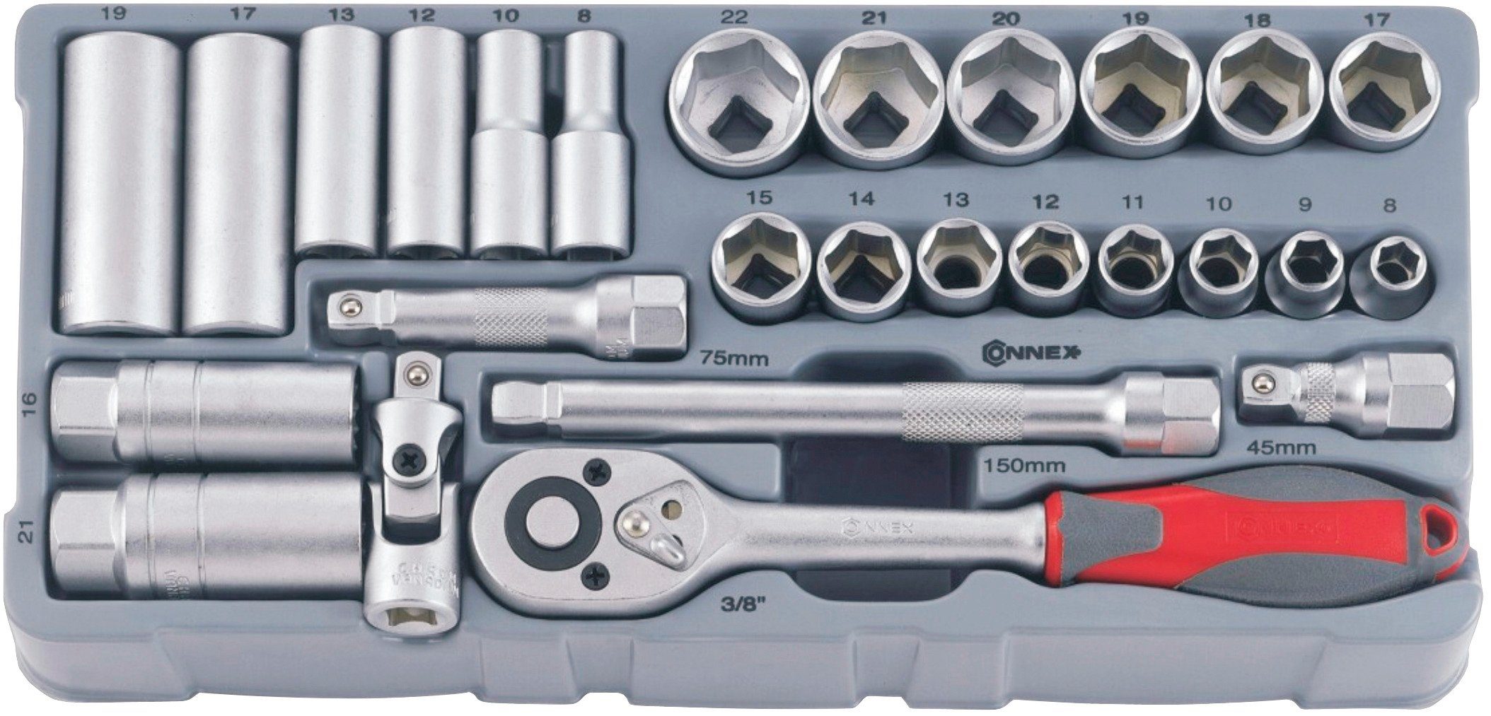 Steckschlüssel COX580227, 27-tlg.