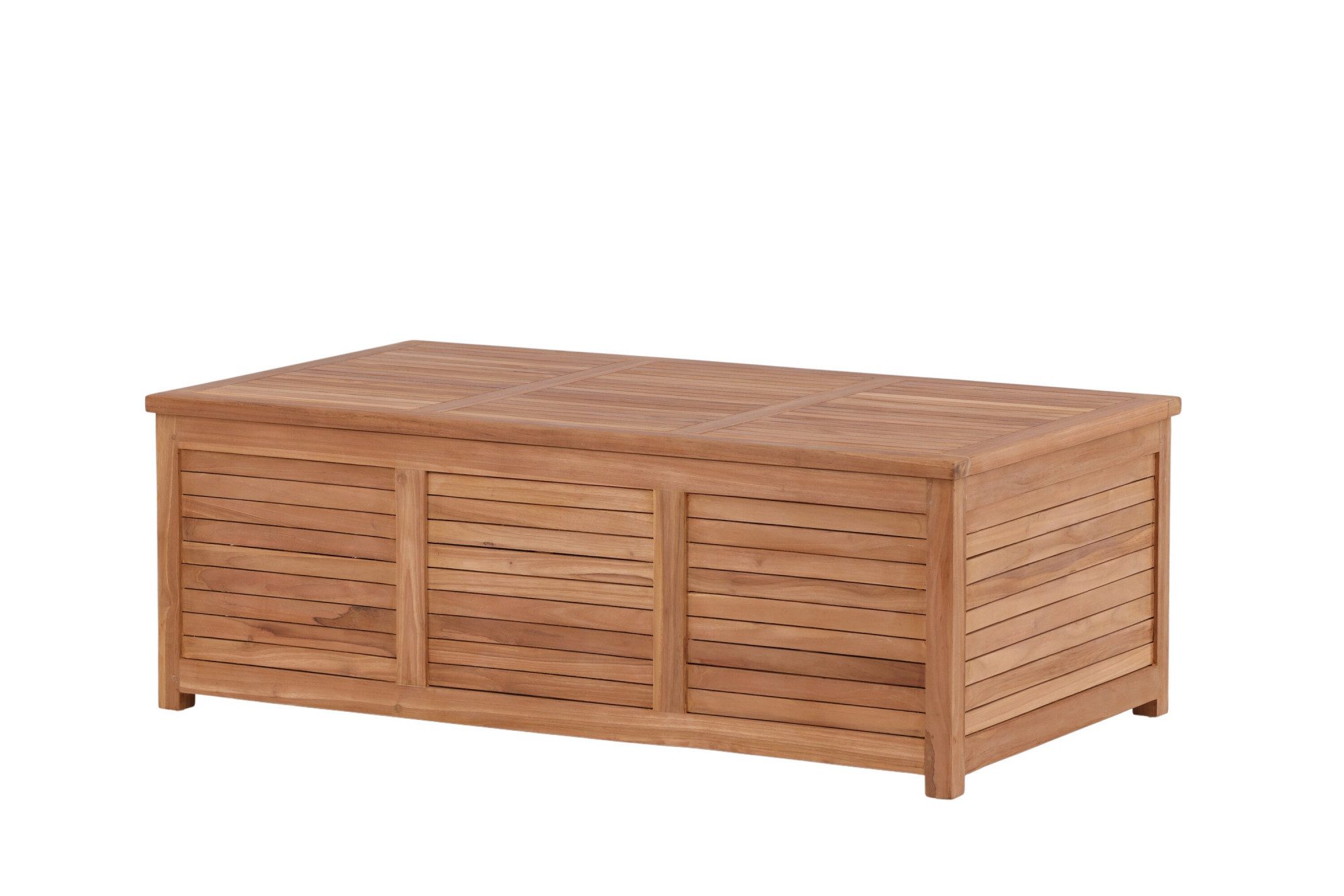Venture Home Truhe Trento, Teakholz-Kissenbox, belastbar bis 150 kg, Aufbewahrungsbox, Edelholz natur, witterungsbeständig, sitzfähig