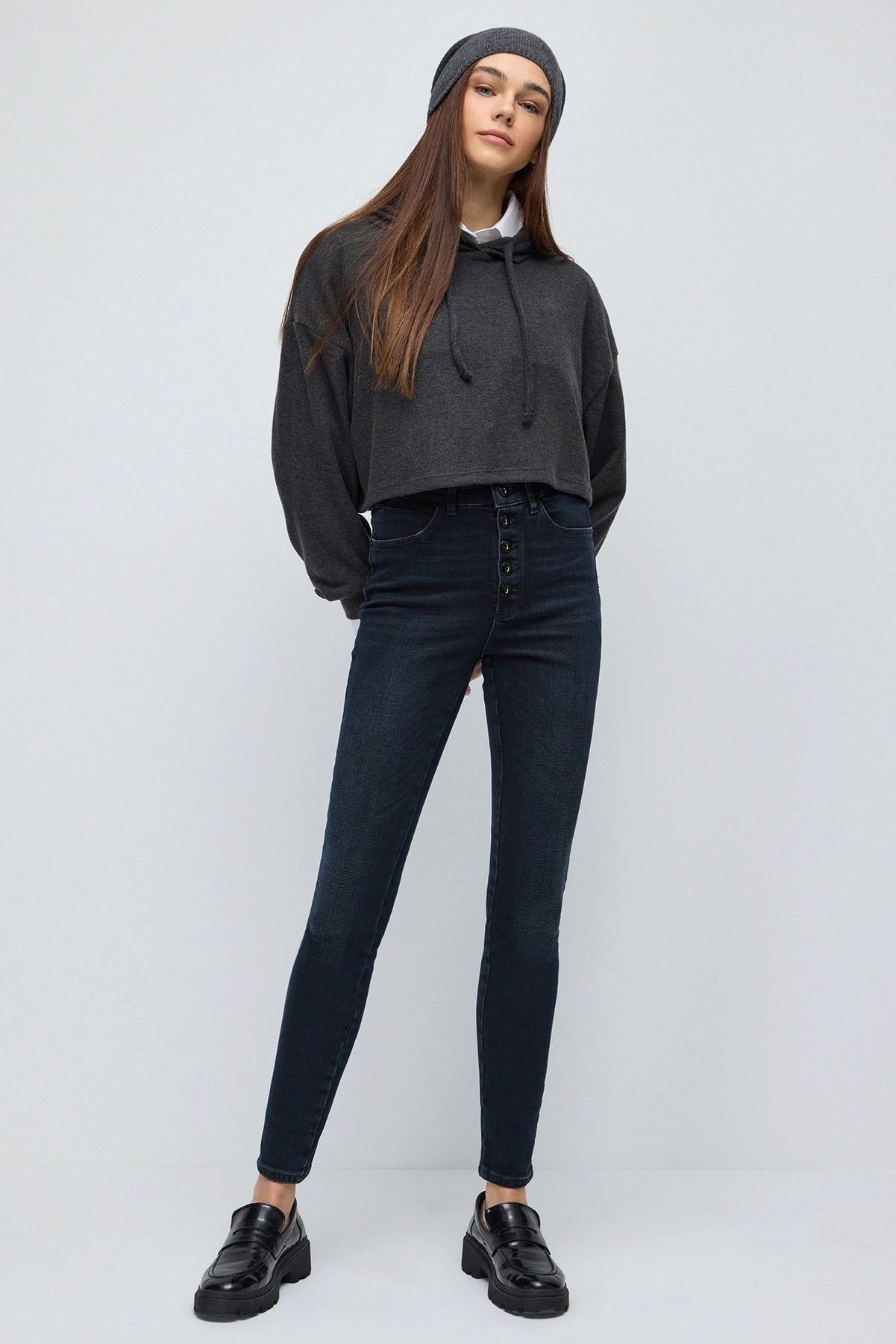 No Matter What Sweatshirt Weicher Kapuzen-Crop-Top günstig online kaufen