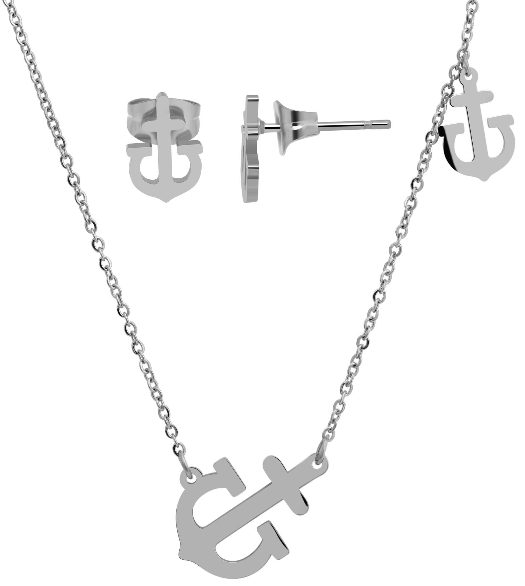 Schmuckset Edelstahl silber
