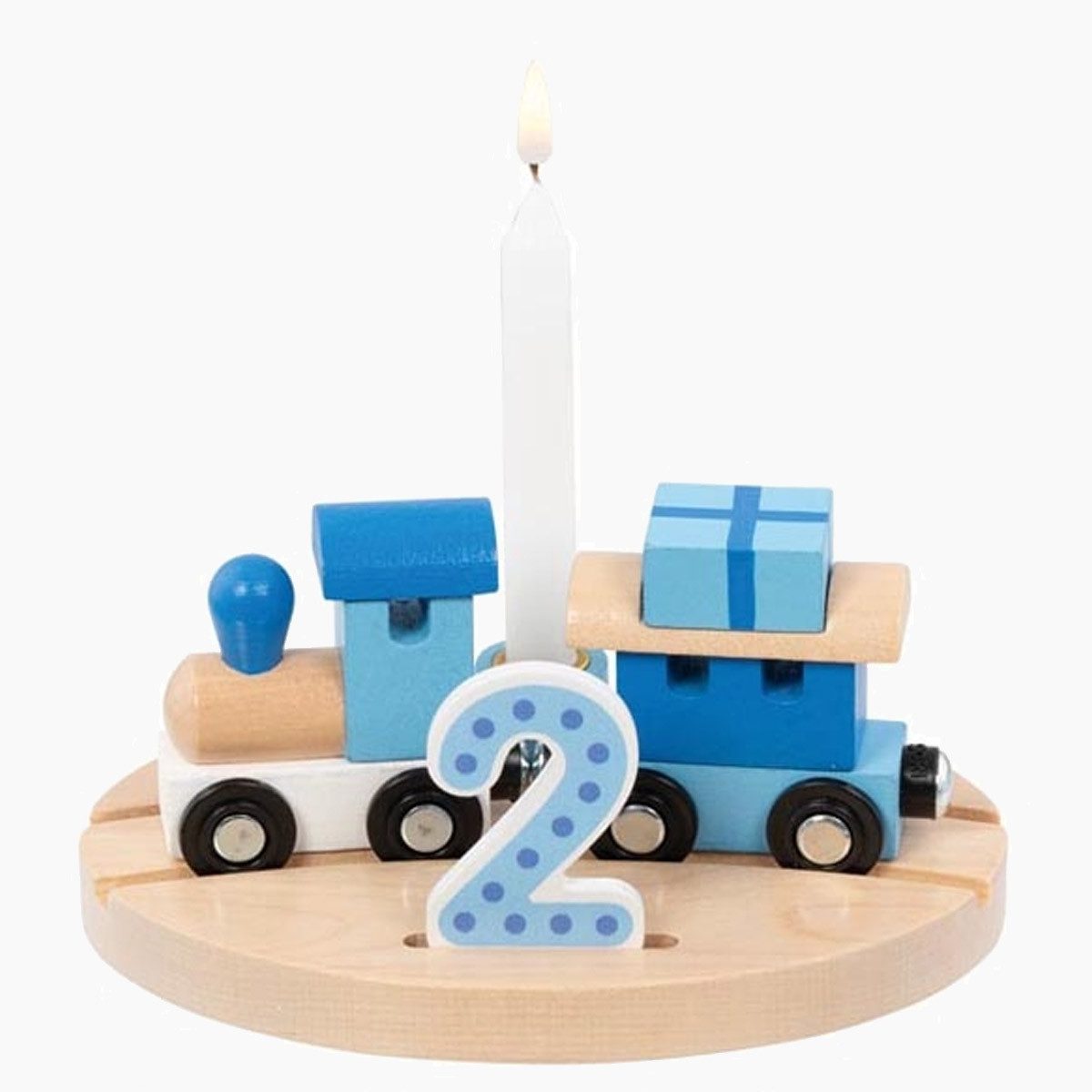 goki Steckspielzeug Geburtstagszug Oslo, (packung, 9-tlg), Jede Zahl ist austauschbar und ermöglicht die Anpassung an das Alter