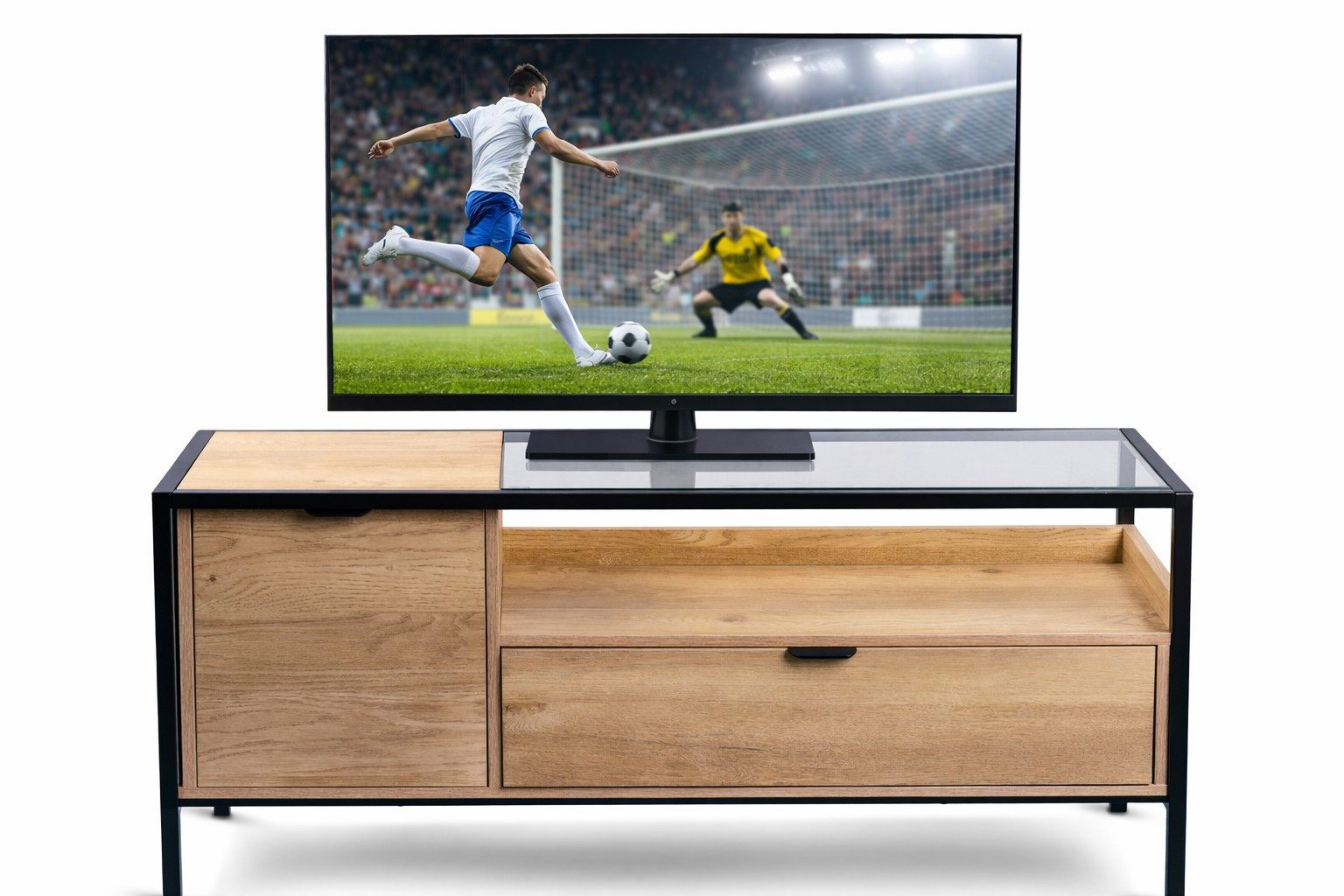 bv-vertrieb Lowboard TV-Lowboard Fernsehschrank TV Schrank Eiche Wildeiche