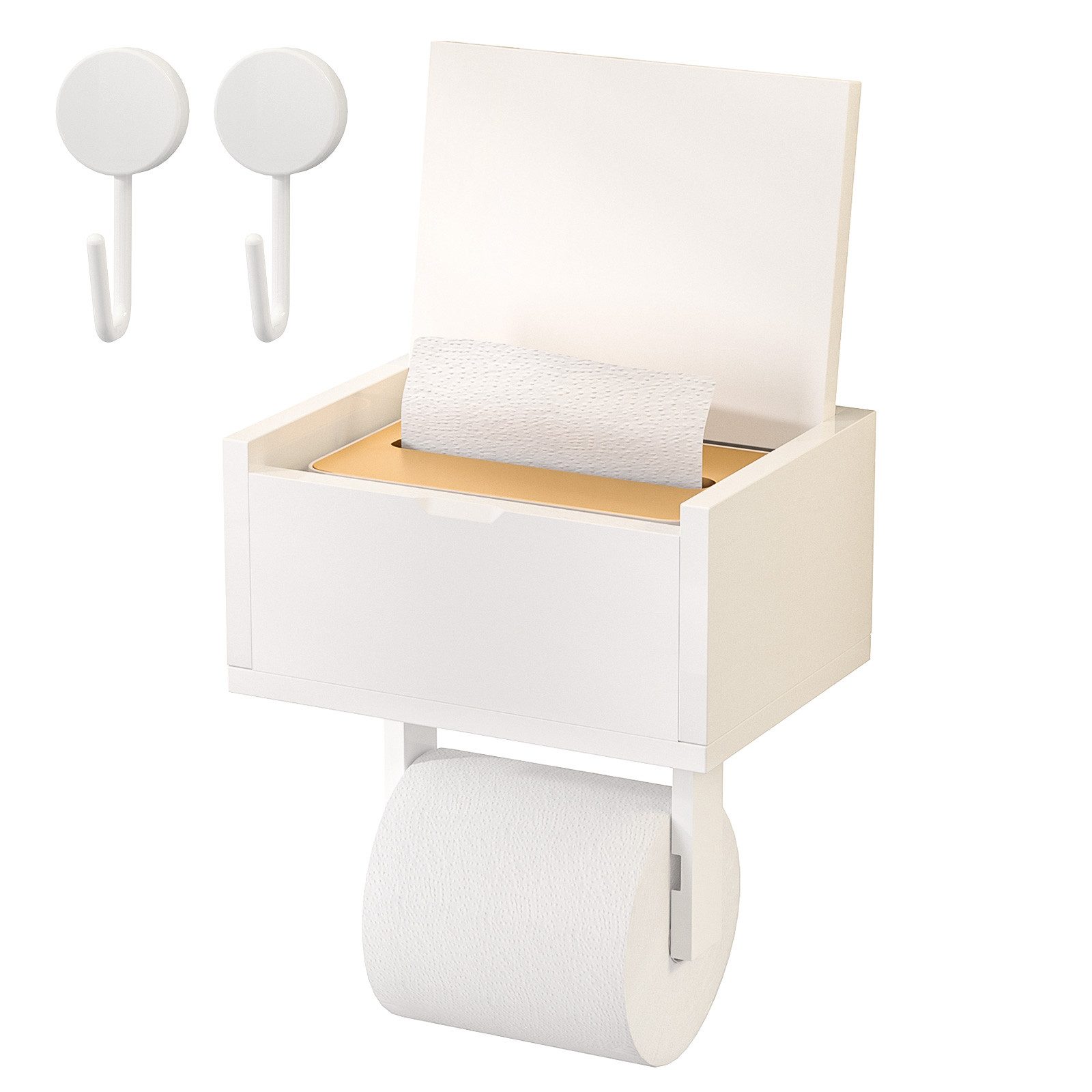 Yorbay Toilettenpapierhalter Bambus Wandmontage ohne Bohren günstig online kaufen