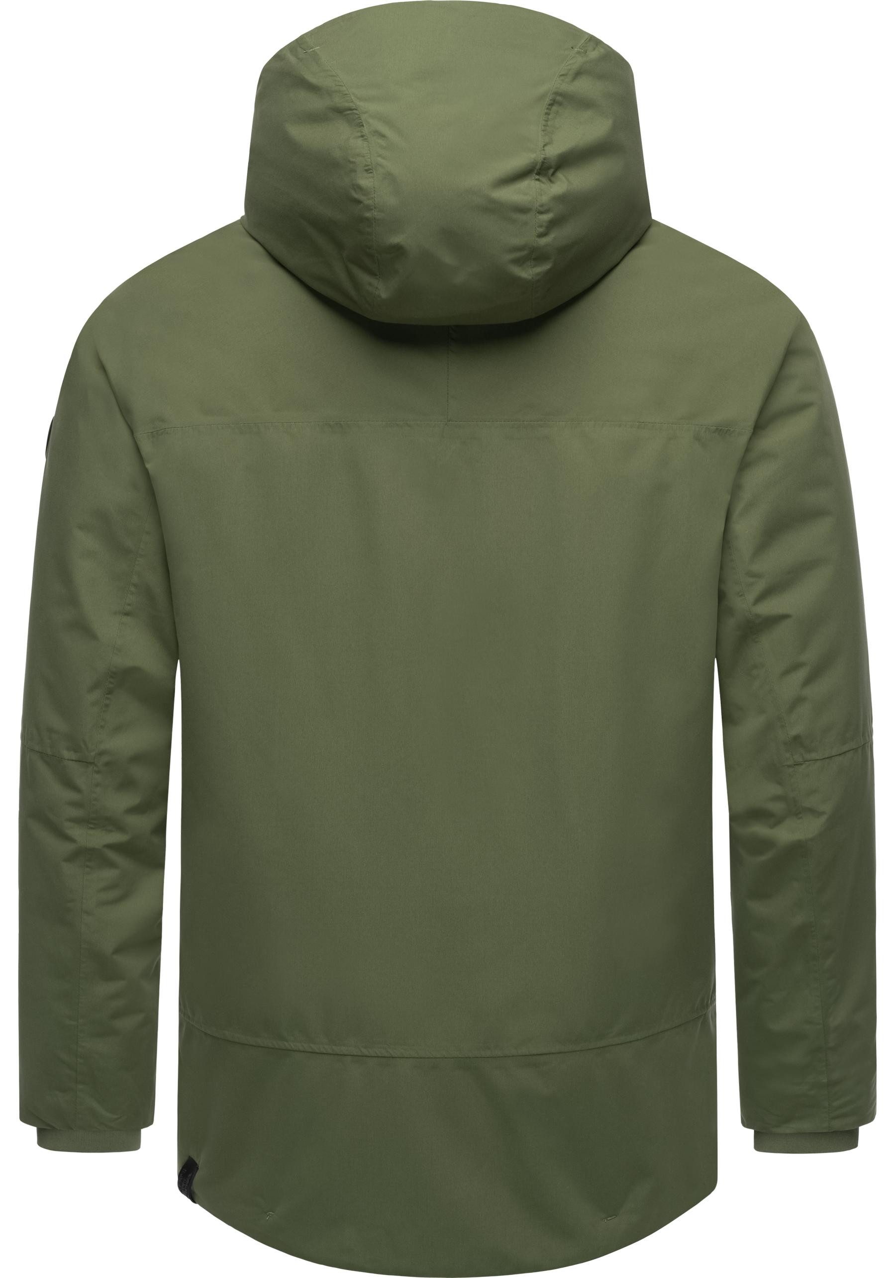 Ragwear Winterjacke Hatar Wasserdichte Herren Outdoorjacke mit großer Kapuze