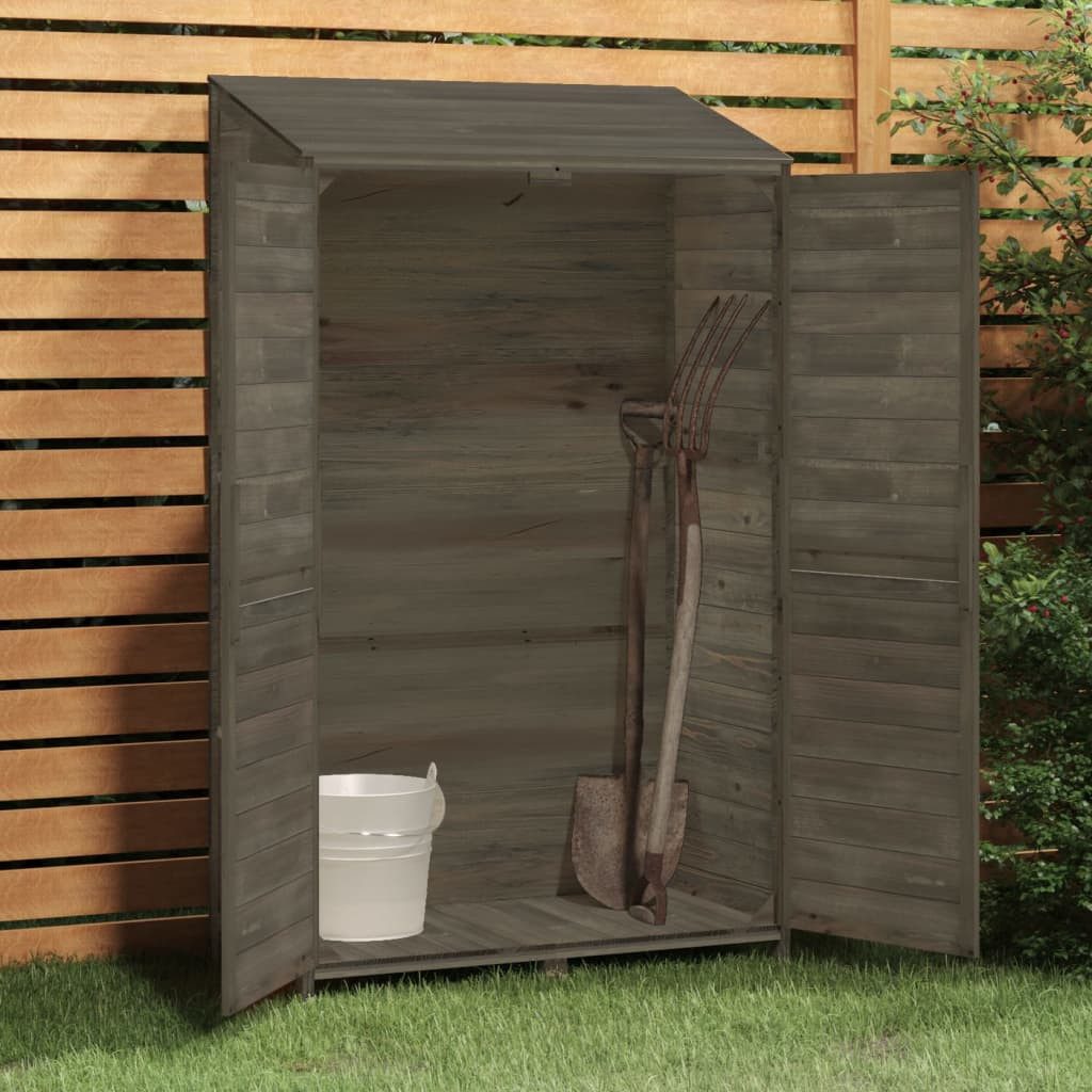 vidaXL Garten-Geräteschrank 102 x 52 x 1745 cm Gartenschrank Geräteschuppen Anthrazit 102x52x174,5