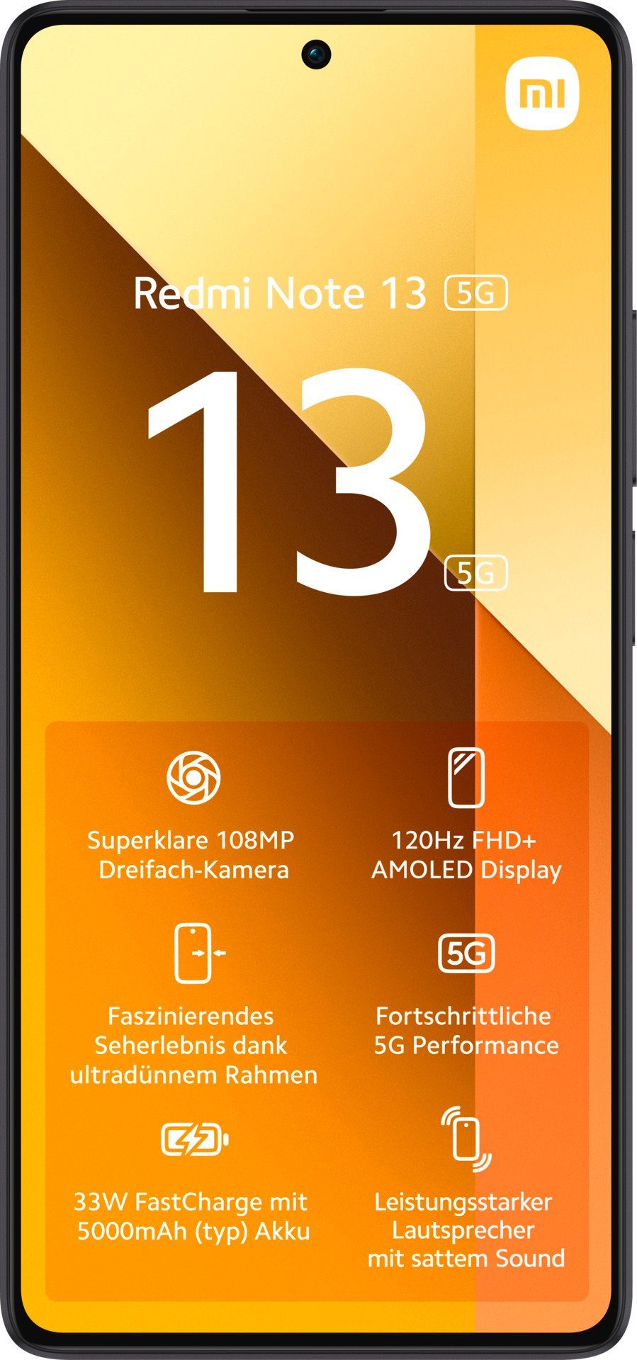 cm/6,67 16,94 Speicherplatz, (16,94 Note Xiaomi Triple Display 120 108+8+2 MP 256 Redmi 8GB+256GB und Beeindruckendes MP GB (6,67 Hz Frontkamera), Smartphone Hauptkamera AMOLED Zoll) Kamera, MP 16 5G 13 Zoll, cm 108