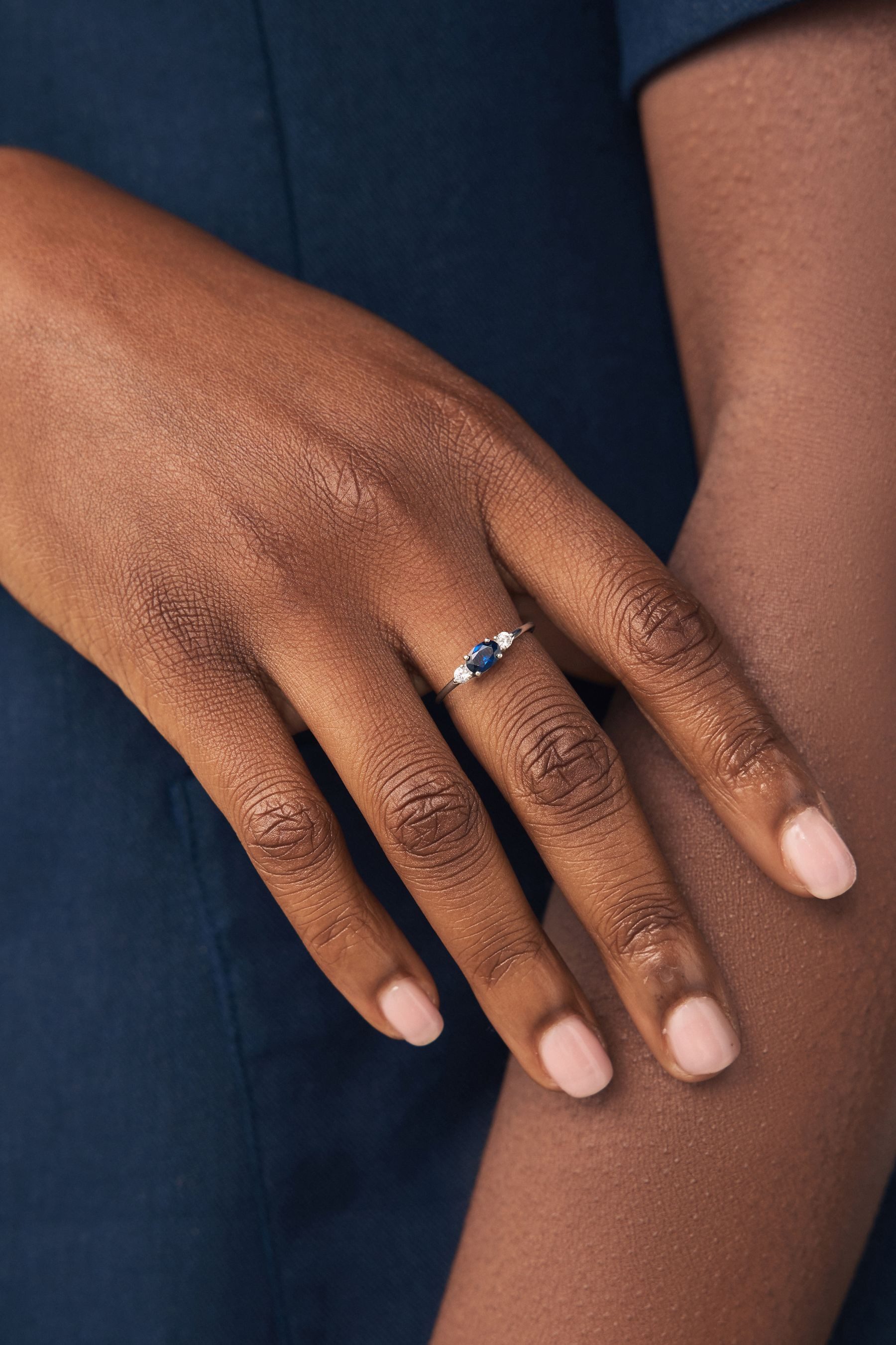 Next Fingerring Saphir-Ring mit farbigem Stein (1-tlg)