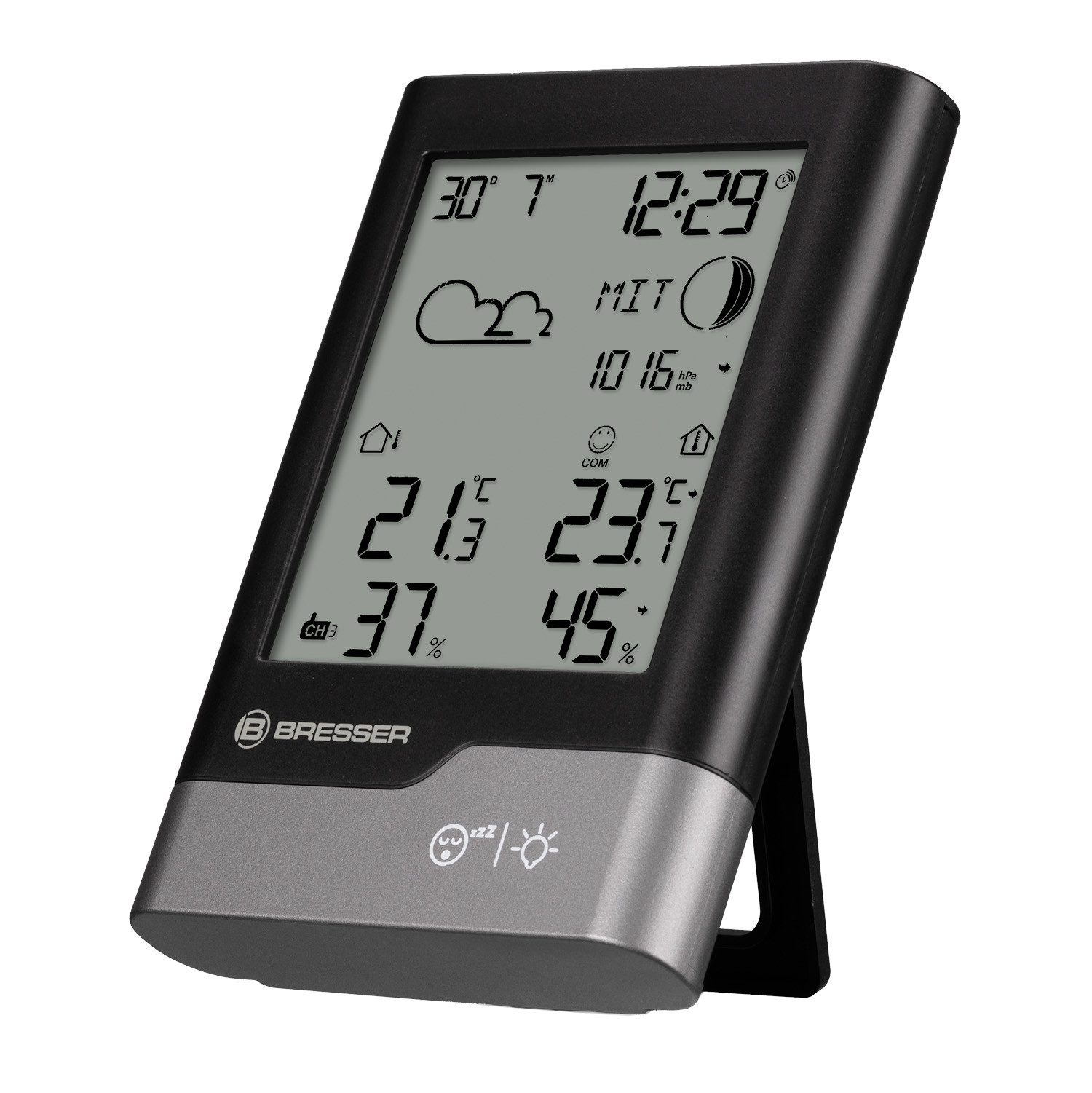 BRESSER Funkwetterstation schwarz/grau Wetterstation
