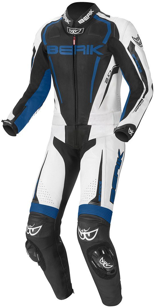 Berik Motorradkombi Race-X 2-Teiler Motorrad Black/White/Blue Lederkombi