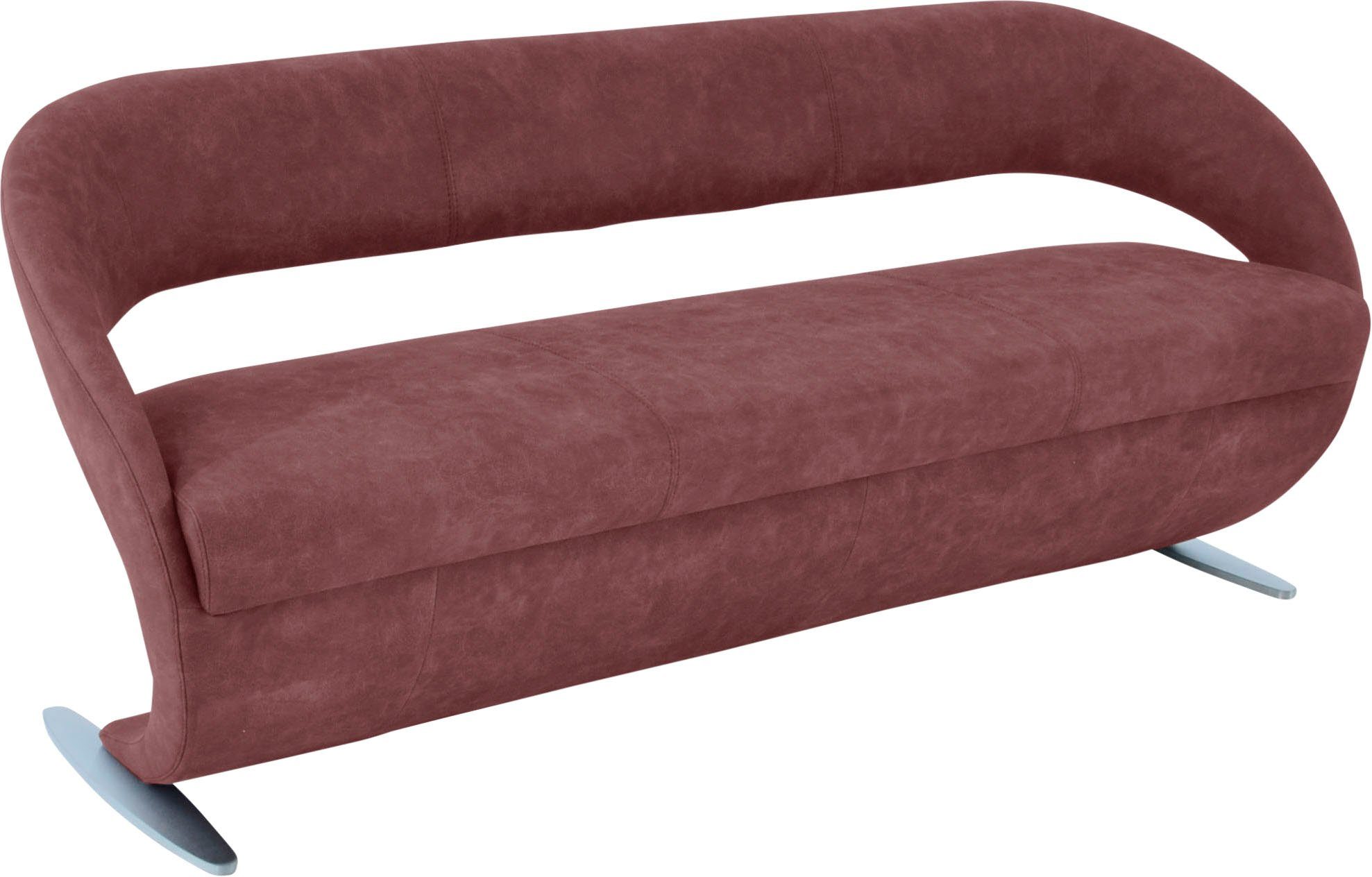 K+W Komfort & Wohnen Polsterbank Wave, in geschwungener Optik mit Metallkufe