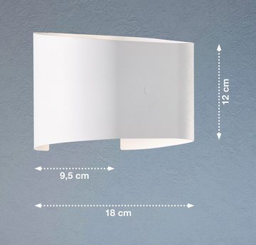 FISCHER & HONSEL LED Wandleuchte Wall, Ein-/Ausschalter, LED fest integriert, Warmweiß