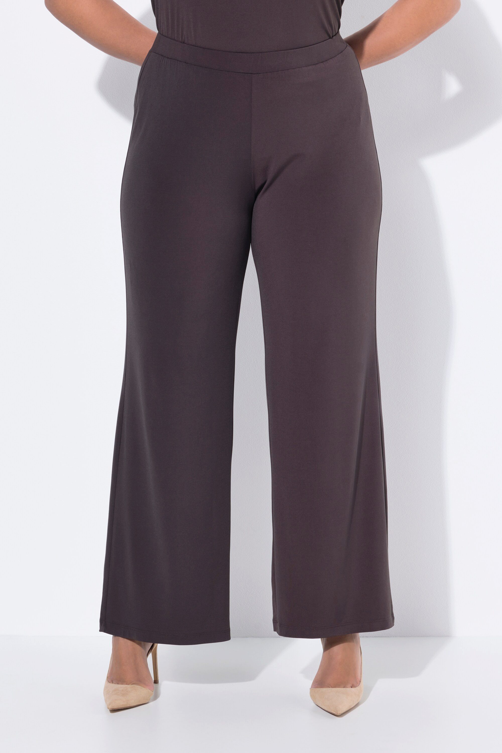 Ulla Popken Funktionshose Jerseyhose weites Bein günstig online kaufen