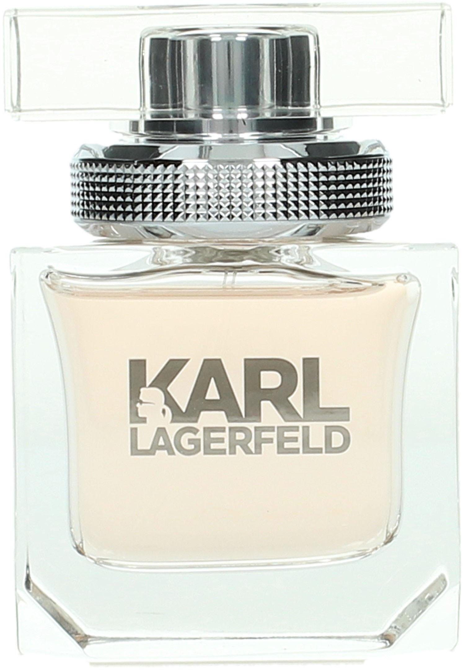 LAGERFELD Eau de Parfum Pour Femme, Blumig-fruchtiger Damenduft mit Pfirsich, Magnolie und Moschus.