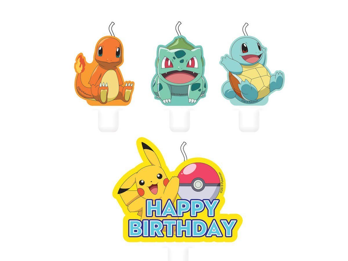 Festivalartikel Geburtstagskerze Pixie-Kerzen Pokemon 4 Stk Kerze Свечи Geburtstag Geburtstagskerze (4-tlg)