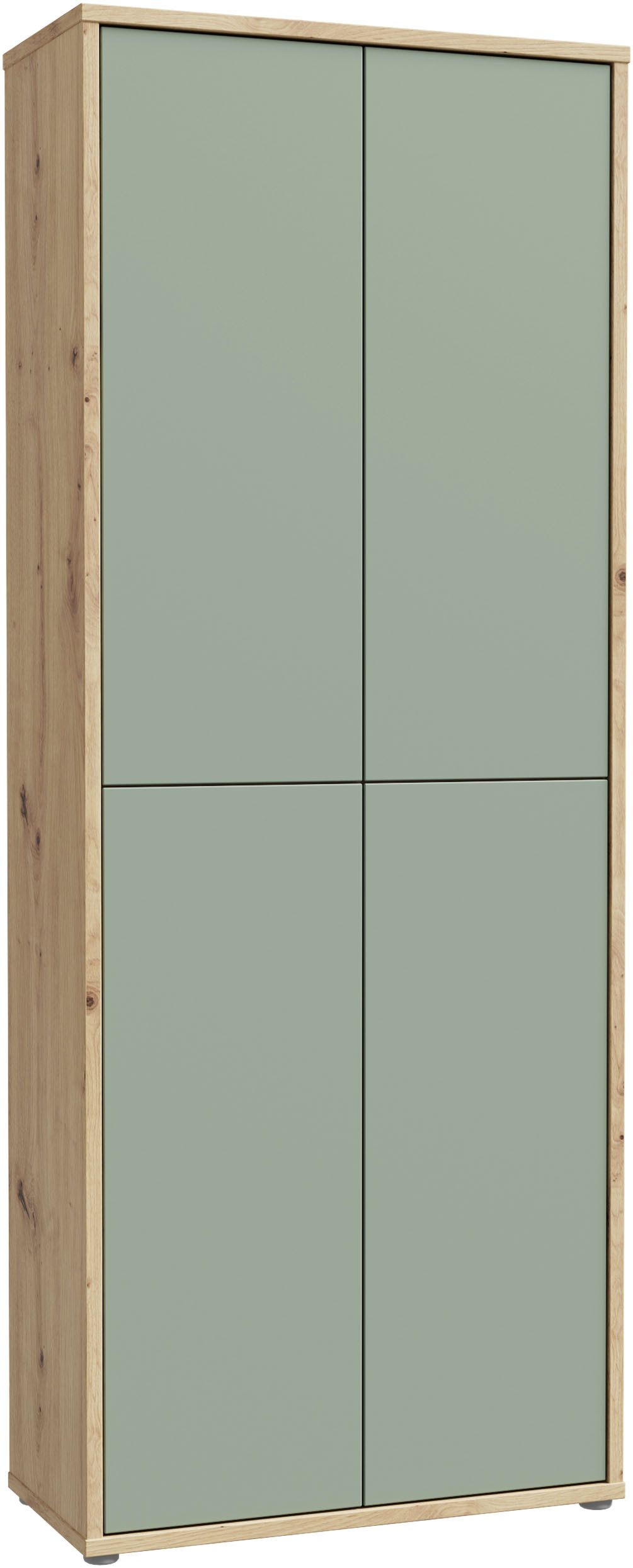 FORTE Schuhschrank Alice Springs, Schuhschrank, Höhe 191,9 cm, 4 Türen, viel Platz (B/H/T 74,5/191,9/34,9 cm) Stauraumschrank, Mehrzweckschrank, Breite 74,5 cm, mit 8 Böden