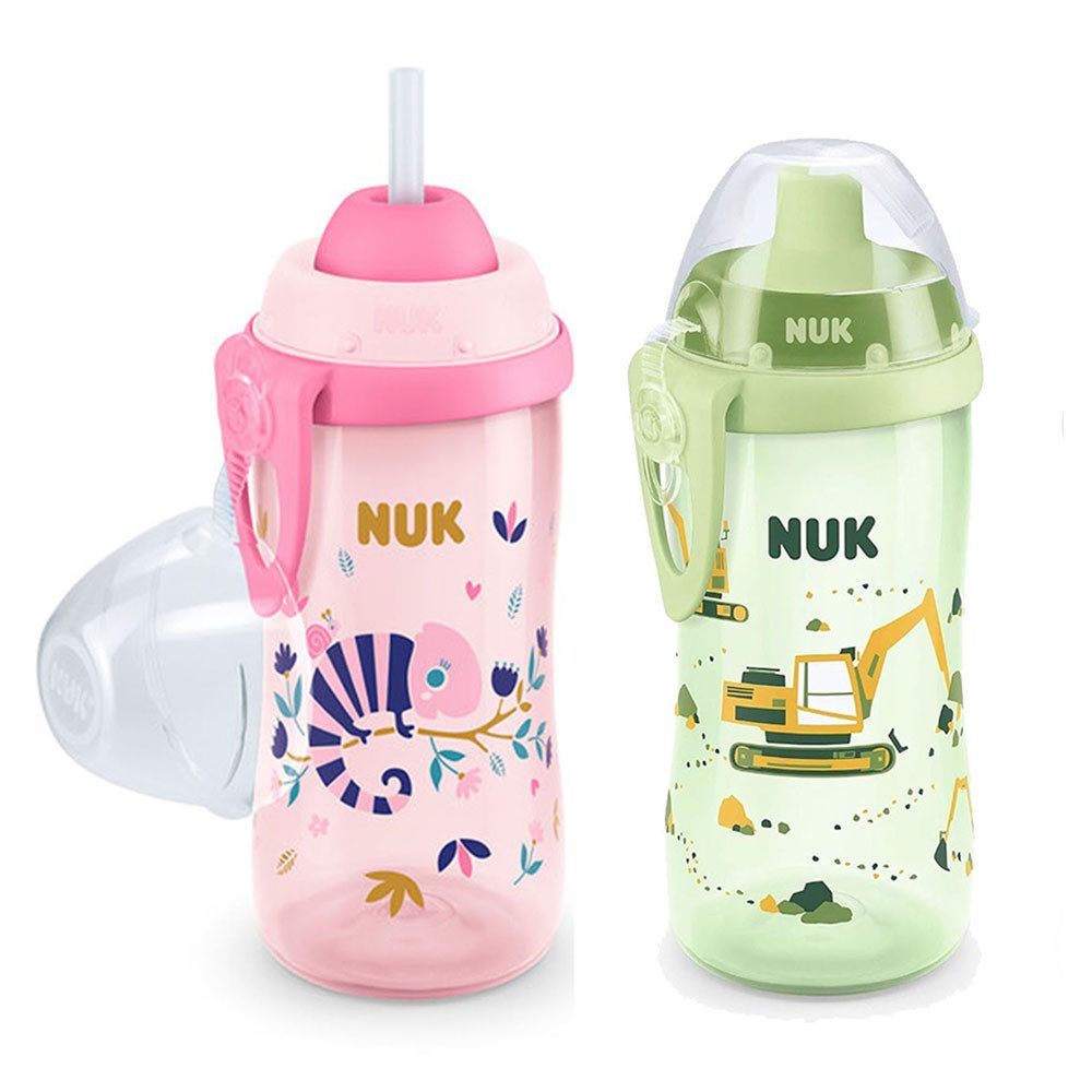 NUK Babyflasche NUK Trinkllernflasche Flexi Cup Chamäleon & Flexi Cup Vorteilset