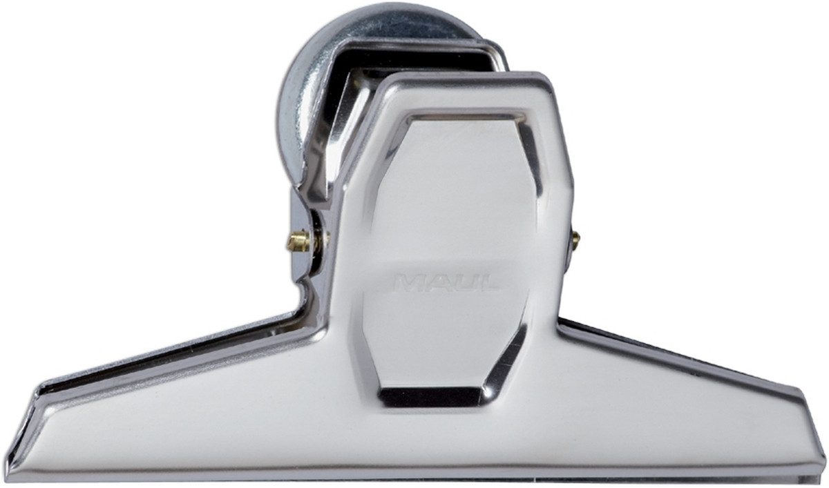 Büroklammer Briefklemmer Maulpro 125mm mit Kaftmagnet silber VE=2 Stück