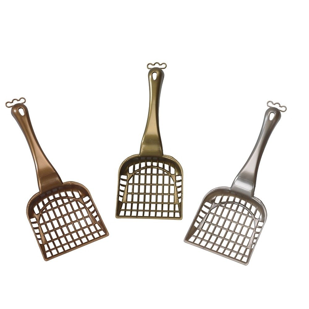 DUVO+ Schaufel Katzenstreuschaufel Siebschaufel Streulöffel, (Spar-Set, 1 St., 26 x 11 x 4 cm hygienisch), grobe Löcher, abwaschbar, Aufhängeöse, Kunststoff
