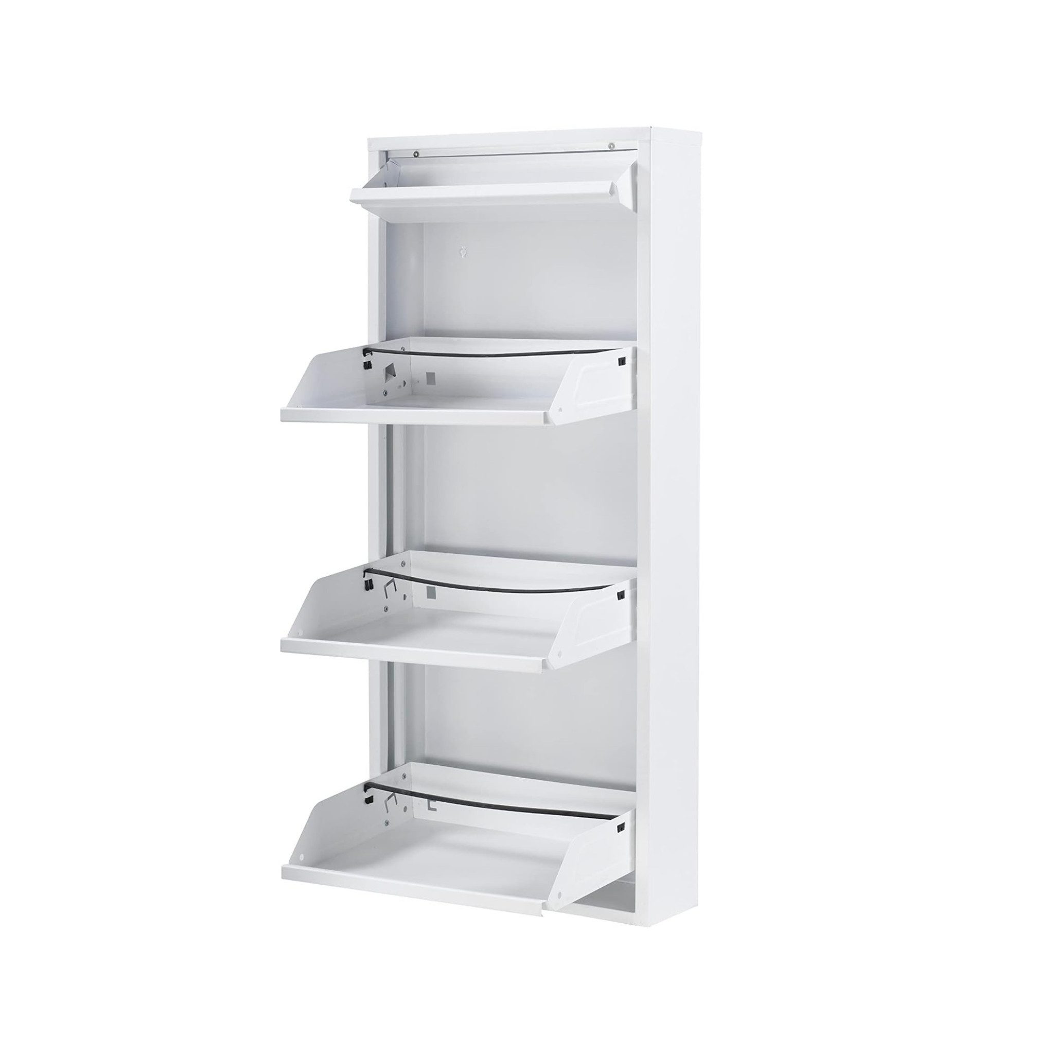 gowoll Schuhschrank Schmal Schuhregal Metall Schuhkipper mit Magnet Klappen günstig online kaufen